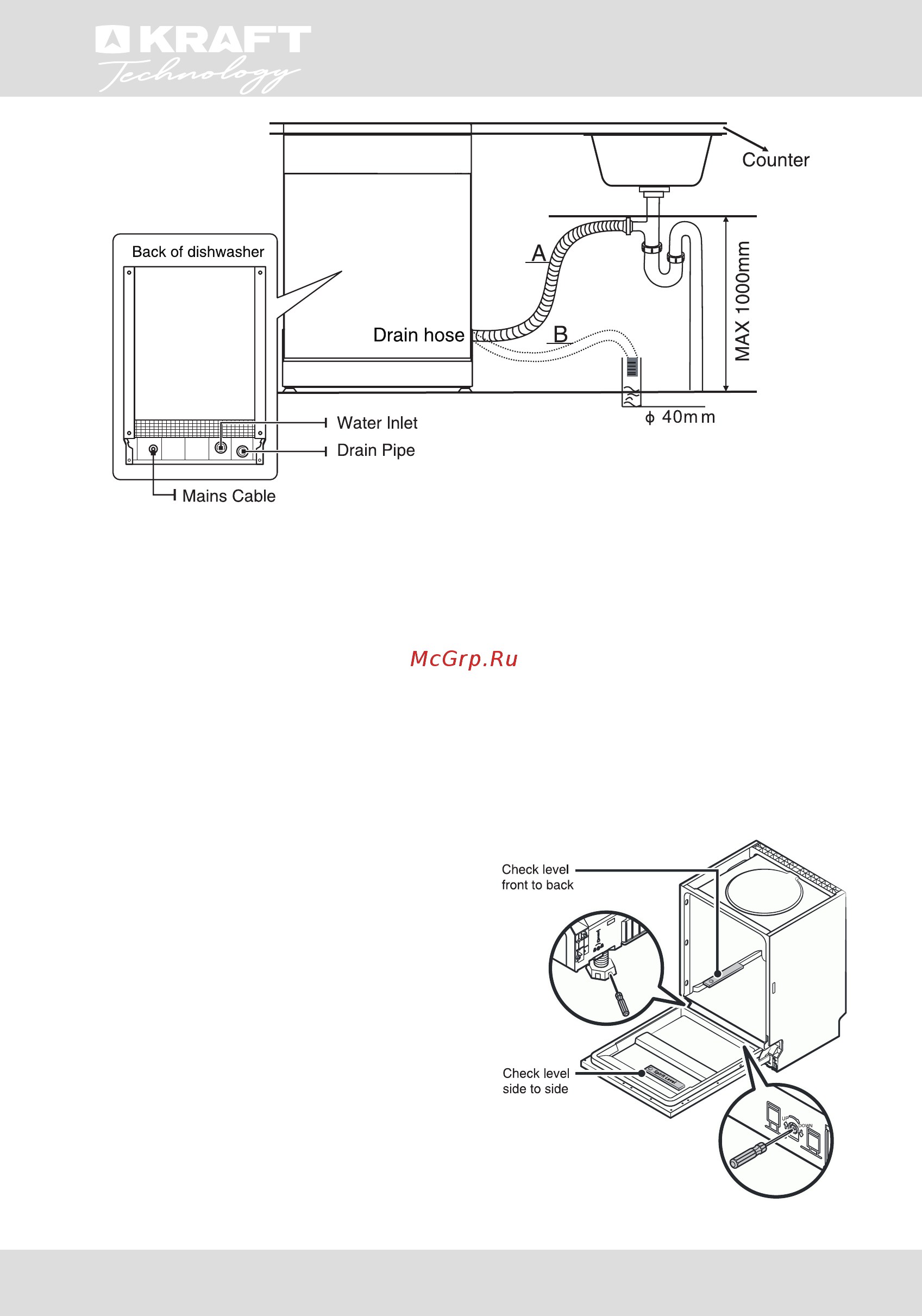 KRAFT Technology TCH-DM609D1405SBI [38/56] Встраиваемая посудомоечная машина built in dishwasher