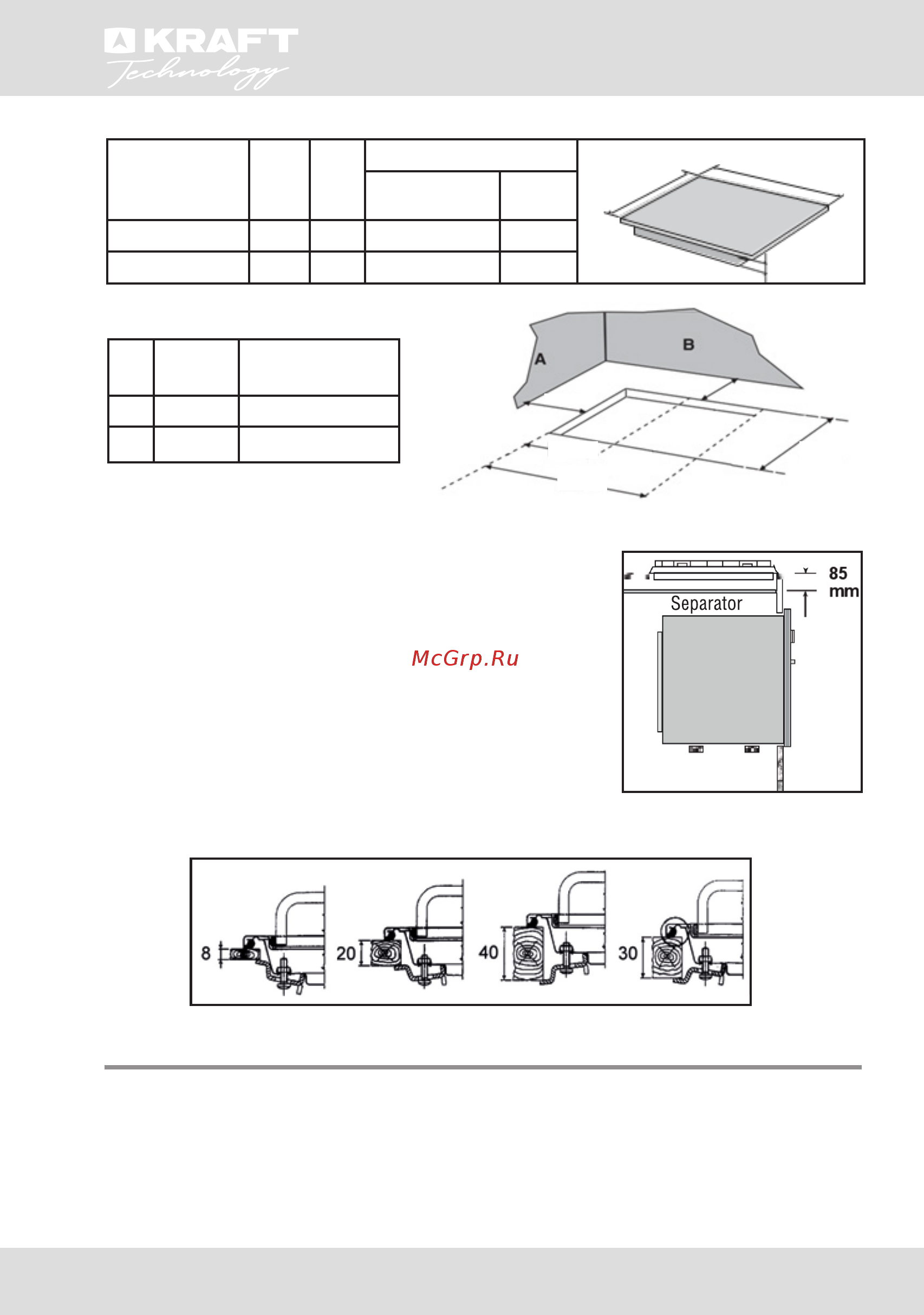 KRAFT Technology TCH-HV3150BLG [24/32] Gas connection
