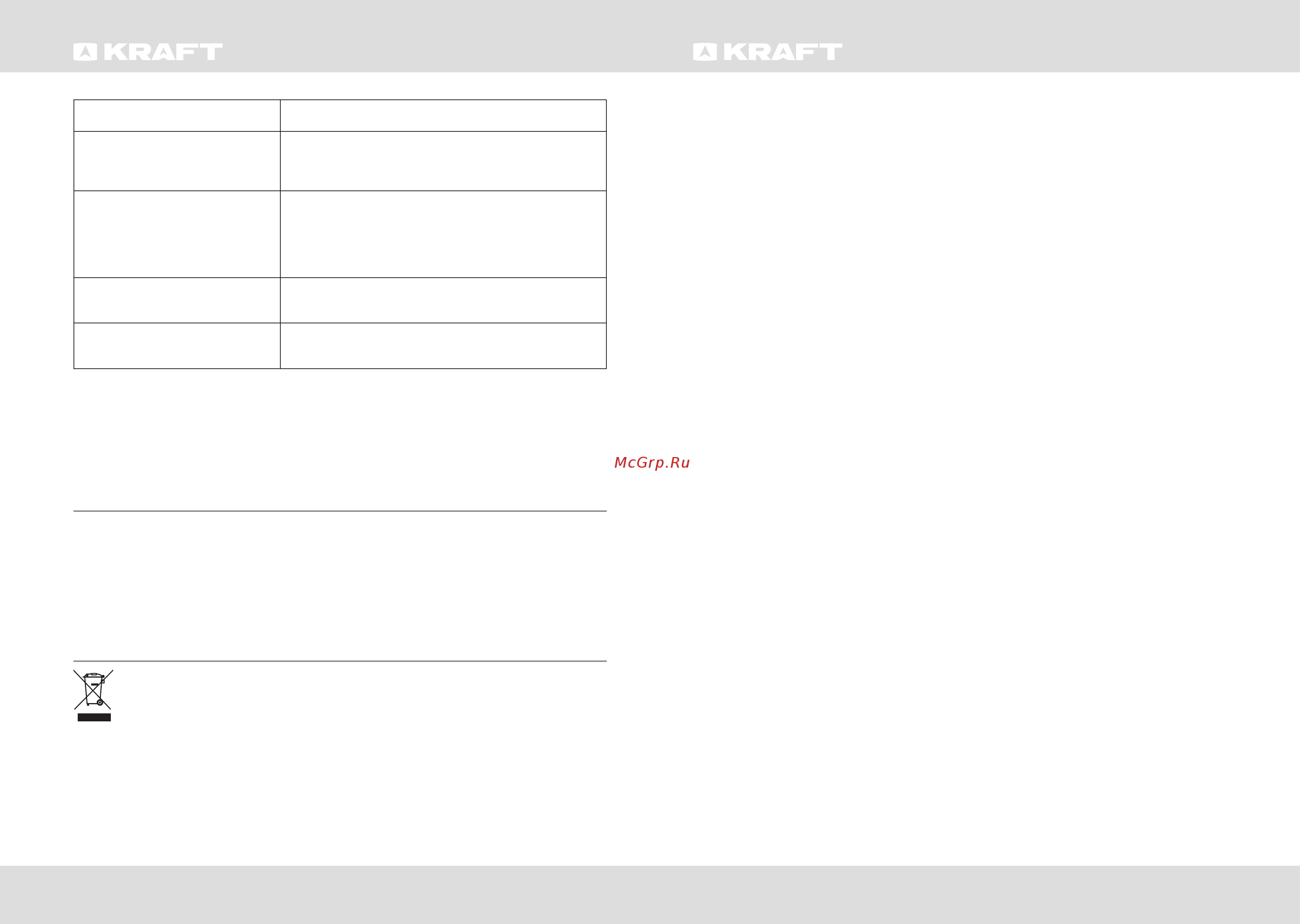 KRAFT KF-NF720GD [16/16] Correct disposal of this product