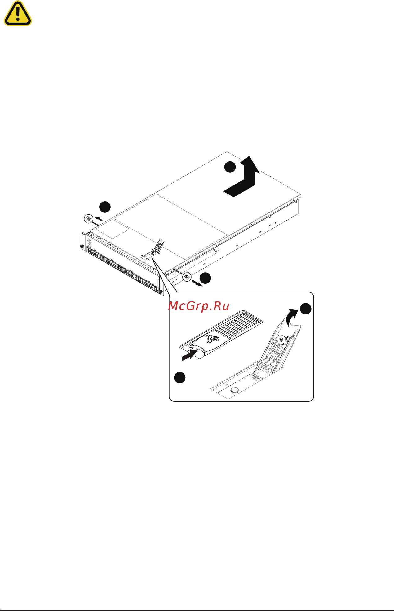 Gigabyte G241-G40 (rev. 100) [24/117] 1 removing chassis cover
