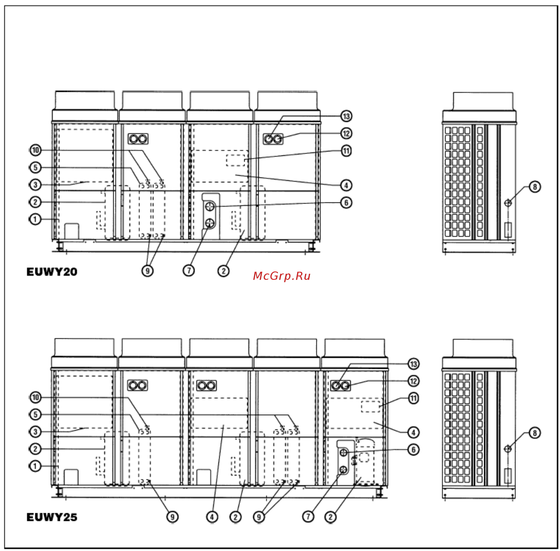 Daikin EUWY15HDW1 Инструкция по эксплуатации онлайн [6/51] 535218