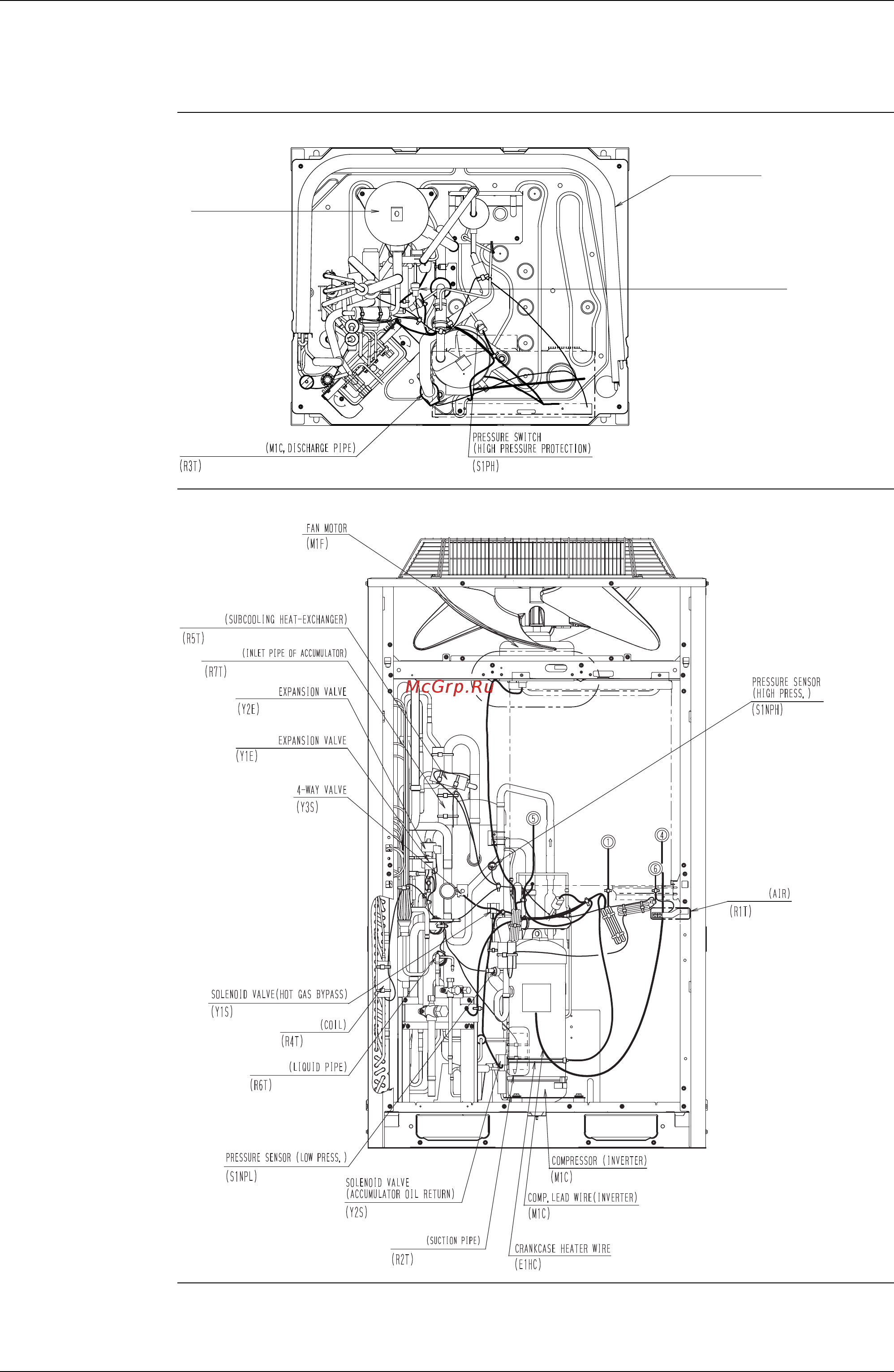 Daikin EWAQ032BAWN [20/223] Functional parts layout outdoor unit