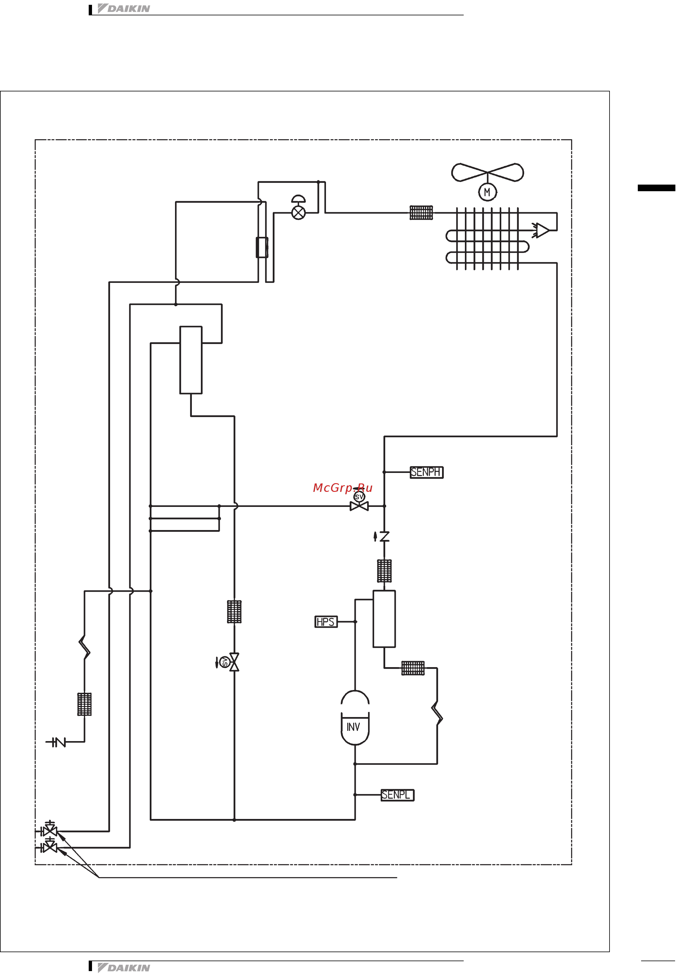 Daikin EWAQ032BAWP [17/33] Схемы трубопроводов
