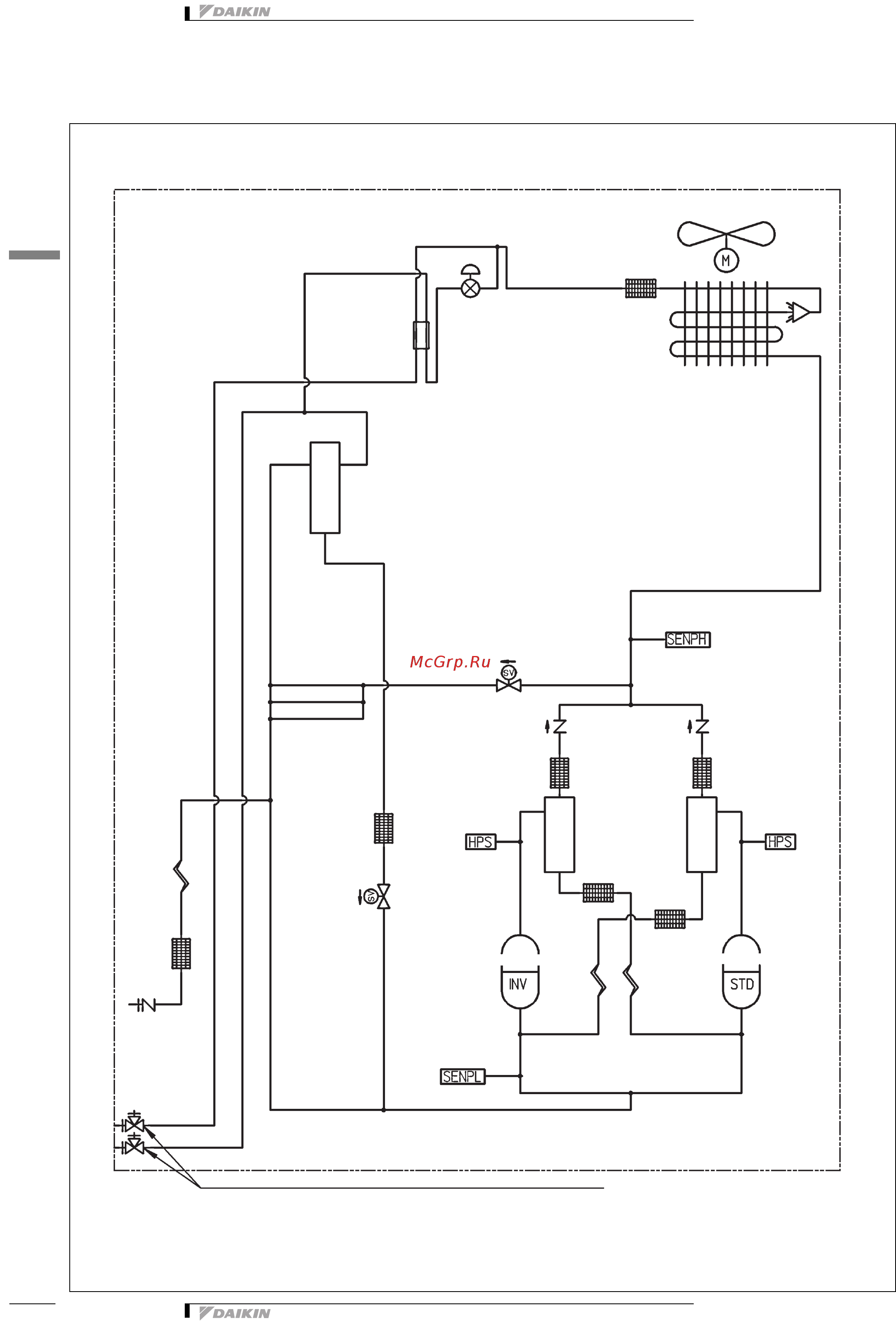 Daikin EWAQ032BAWP [18/33] Схемы трубопроводов