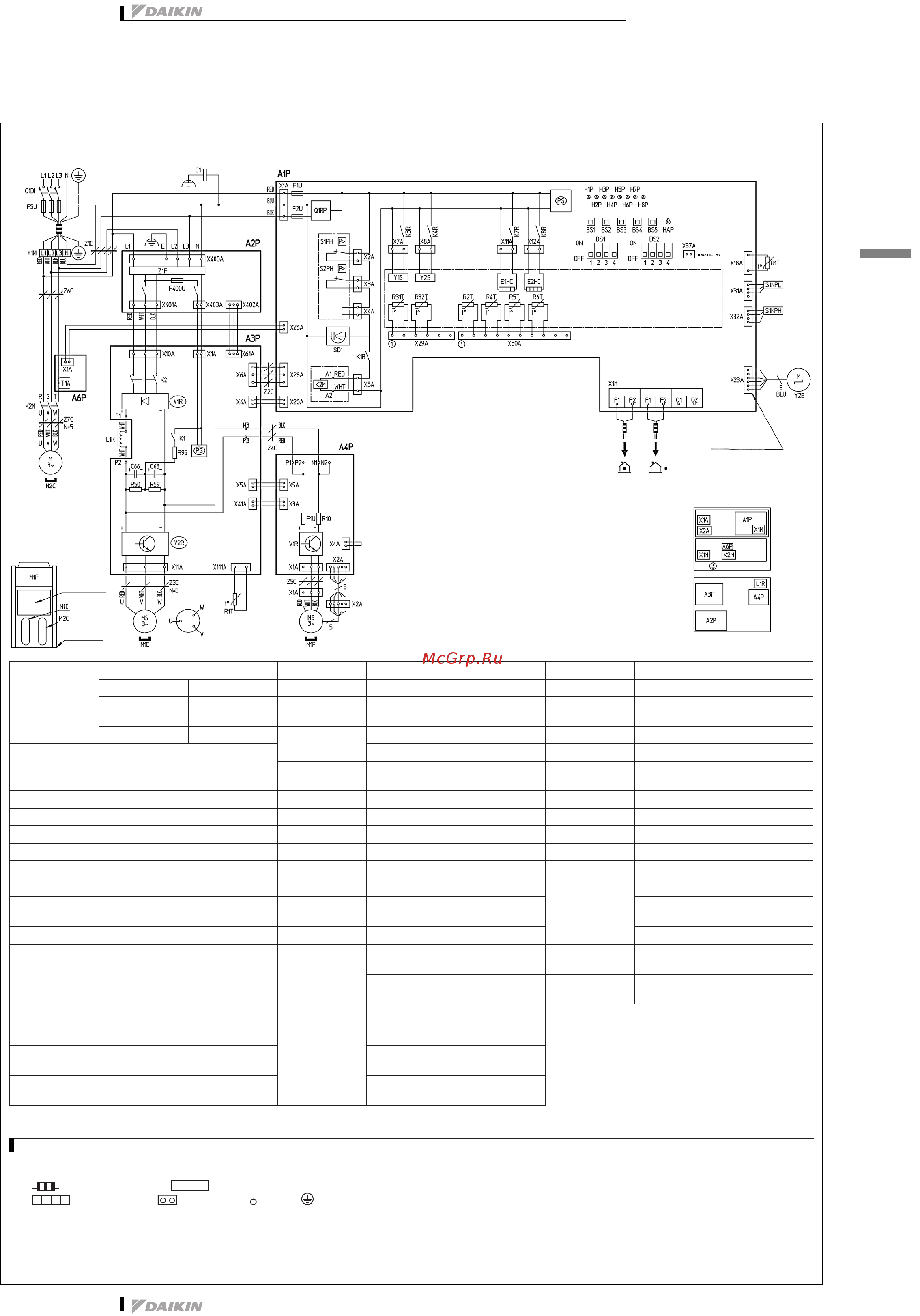 Daikin EWAQ032BAWP [23/33] 1 монтажные схемы три фазы
