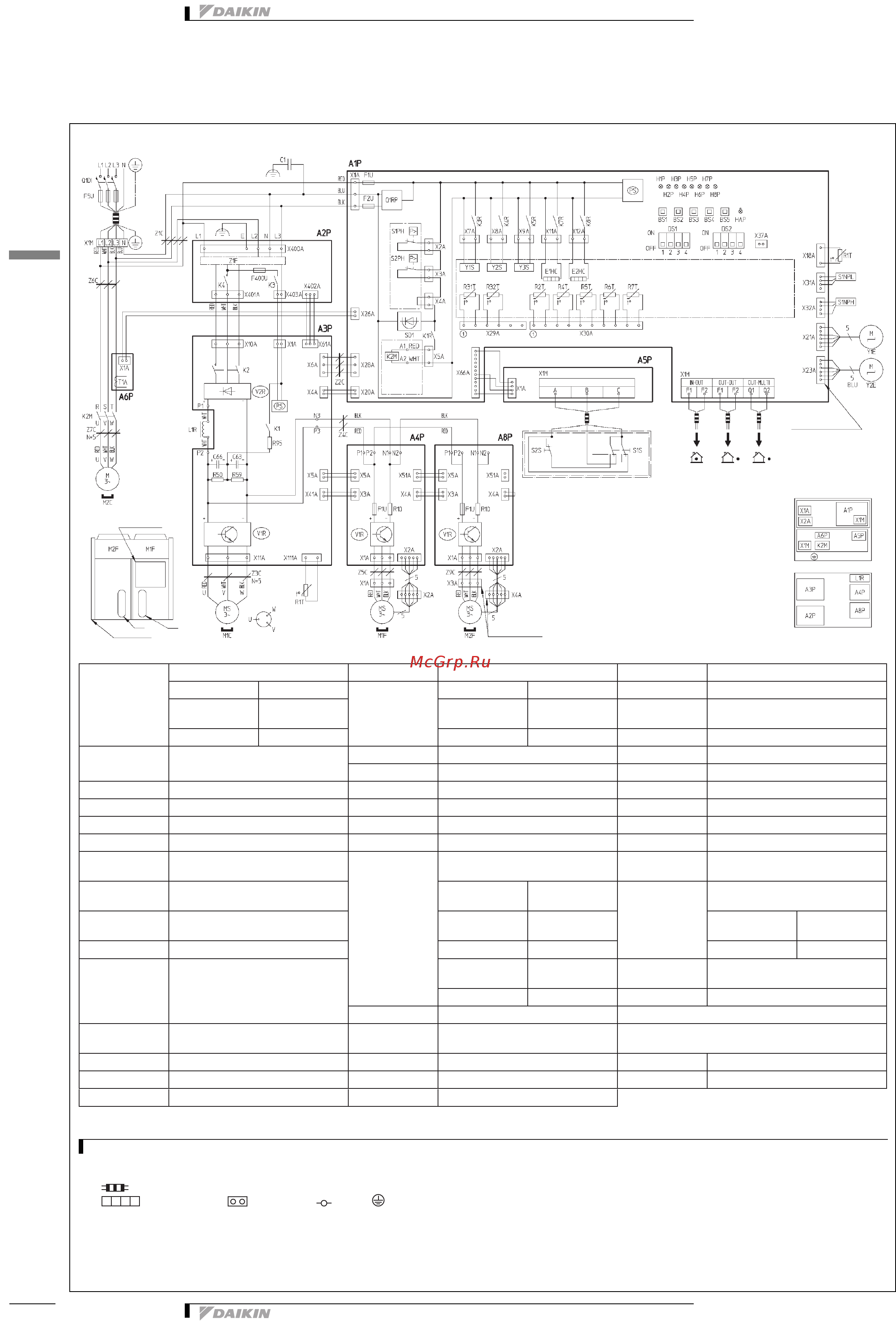 Daikin EWAQ032BAWP [24/33] Монтажные схемы