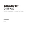 Gigabyte G481-HA1 (rev. 100) Инструкция