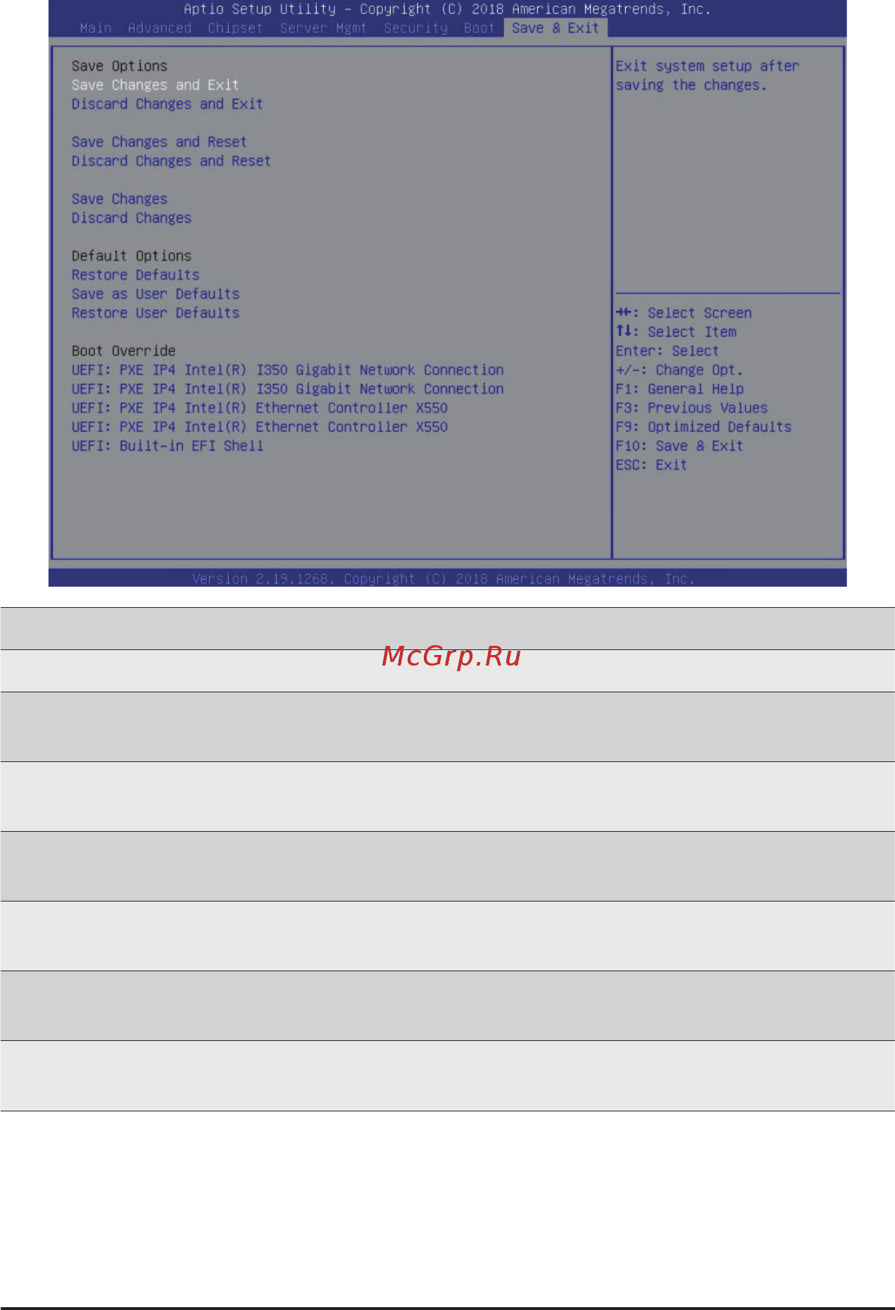 Gigabyte G481-HA0 (rev. 200) [115/124] 7 save exit menu