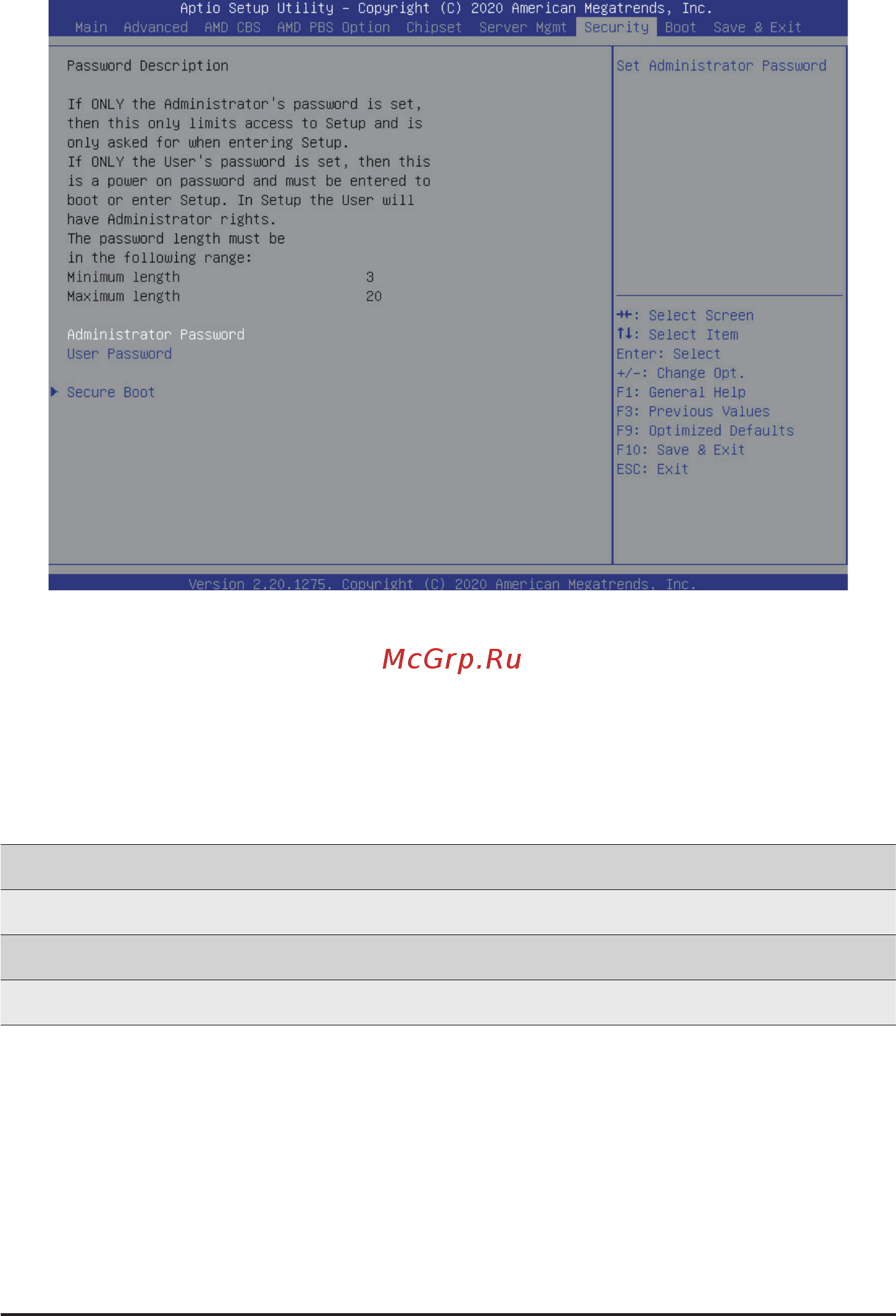 Gigabyte H262-Z6A (rev. 100) [142/172] 7 security menu