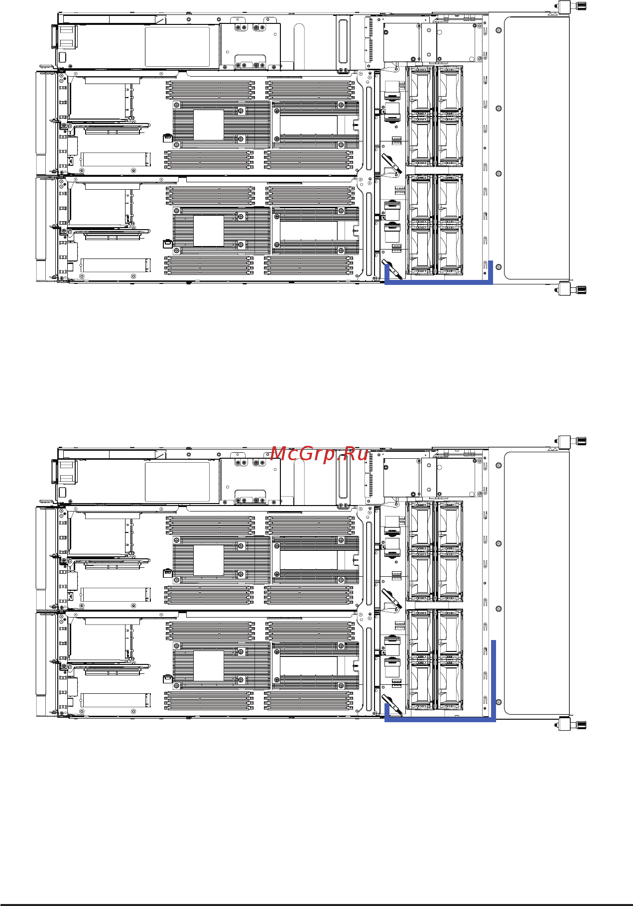 Gigabyte H262-Z6B (rev. 100) [44/172] Top middle board to hdd back plane board cable sata1