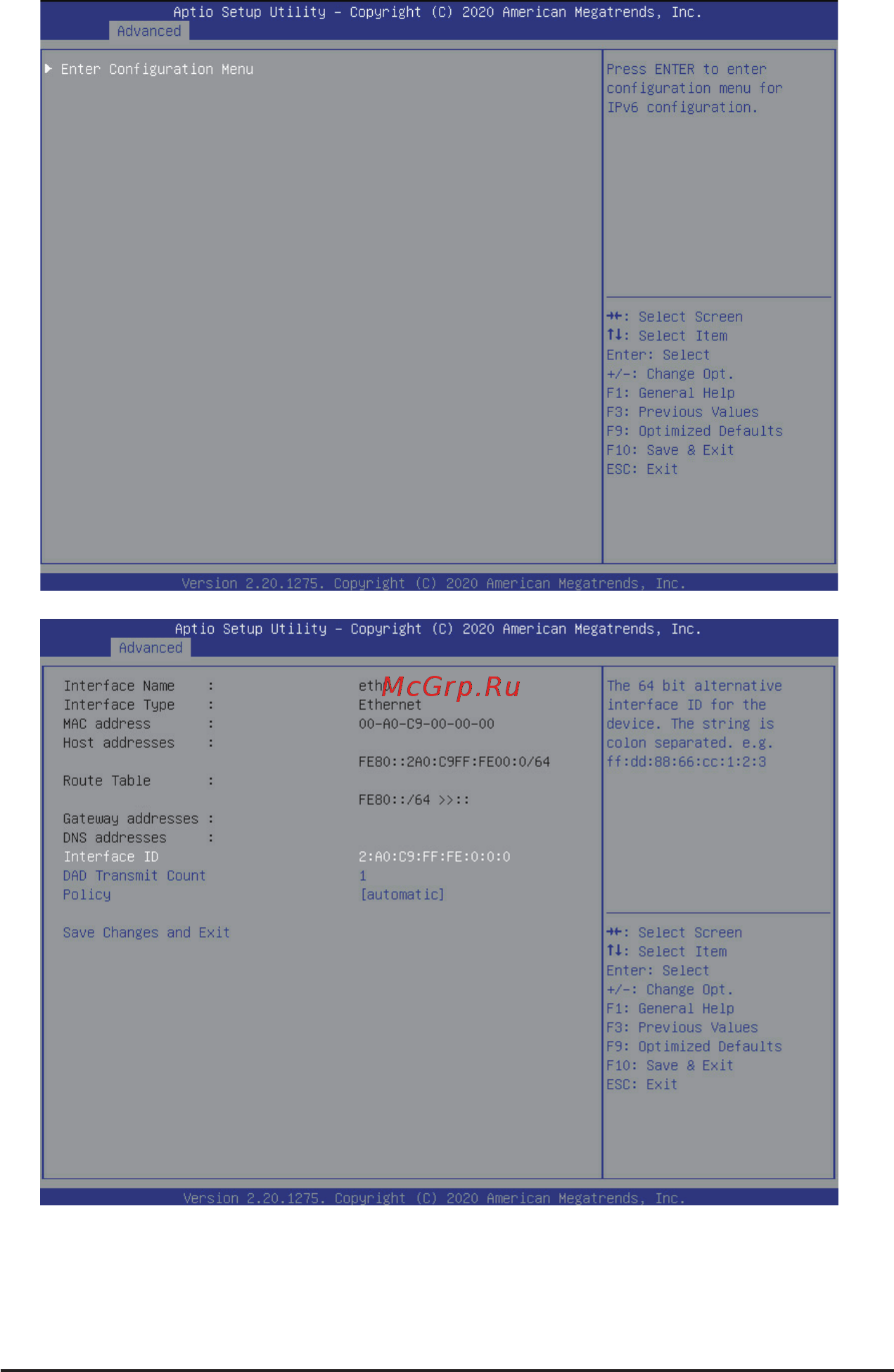Gigabyte H262-Z6B (rev. 100) [94/172] 2 21 mac ipv6 network configuration