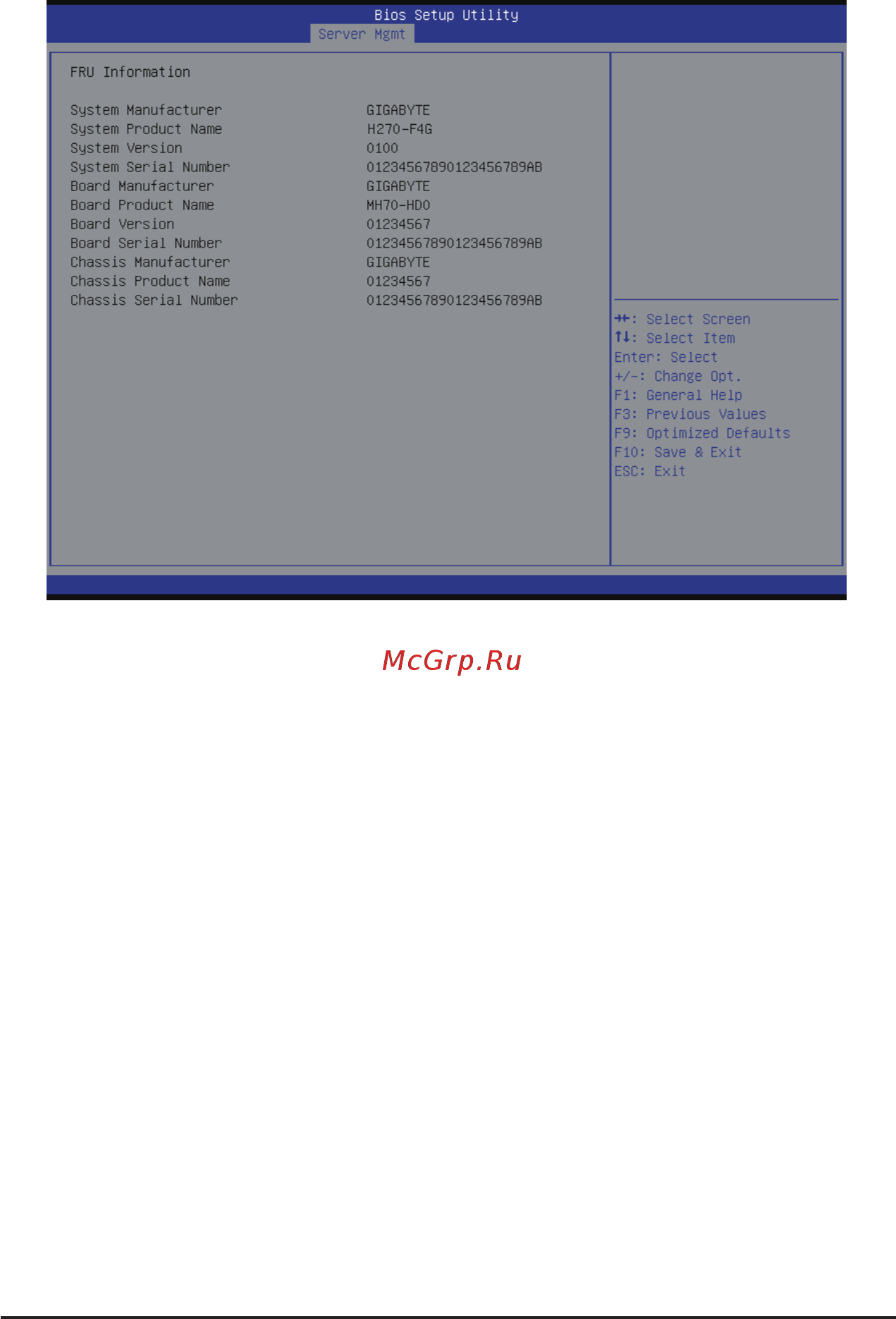 Gigabyte H270-F4G (rev. 100) [110/125] 4 2 view fru information