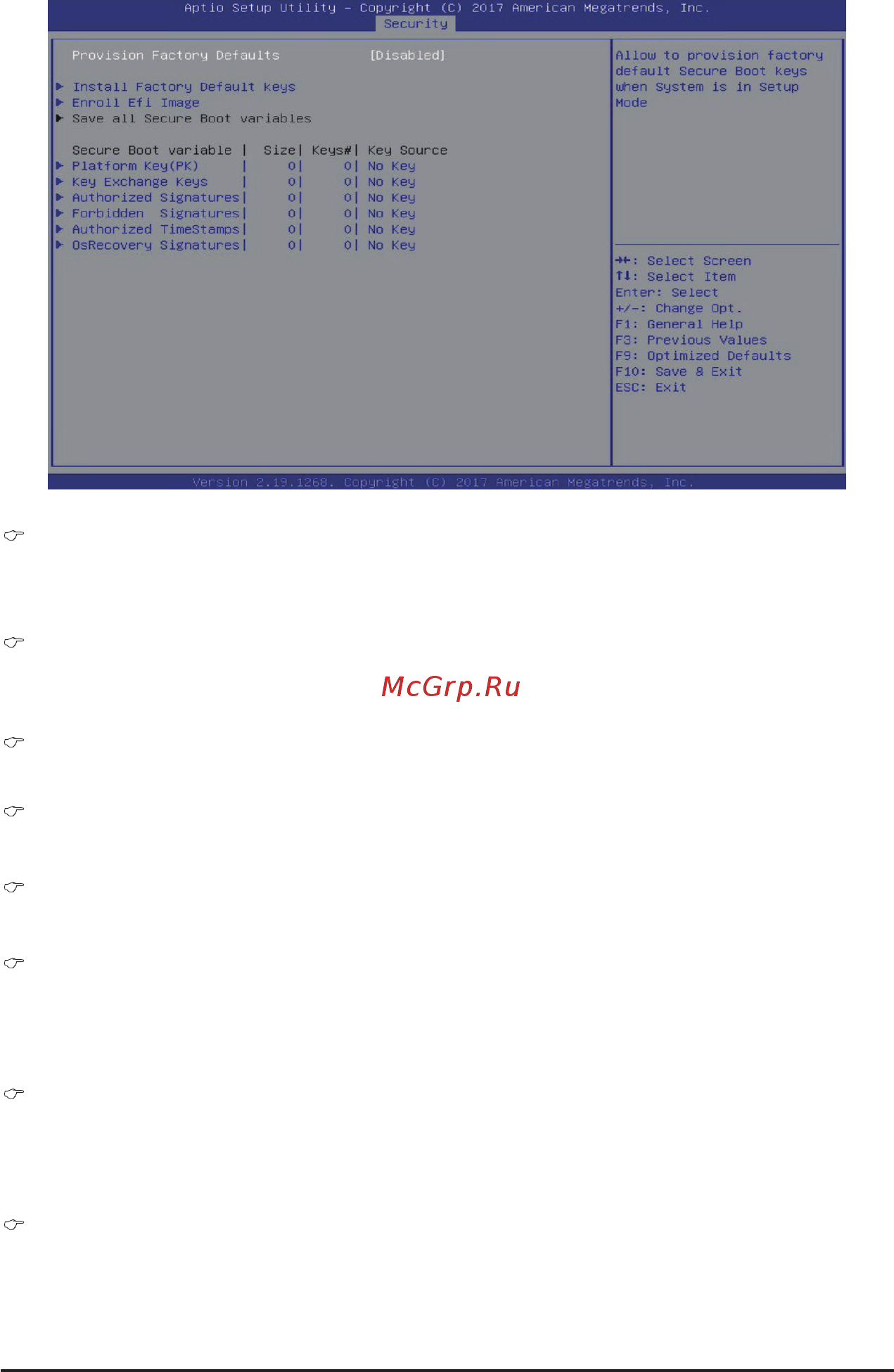 Gigabyte H261-3C0 (rev. 100) [110/123] Secure boot variable
