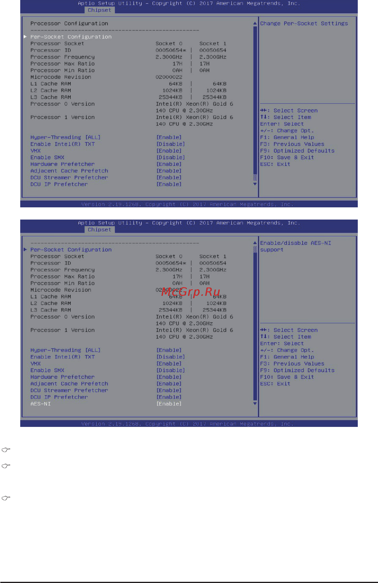 Gigabyte H261-N80 (rev. 100/A00/B00) [70/123] 3 1 processorconfiguration