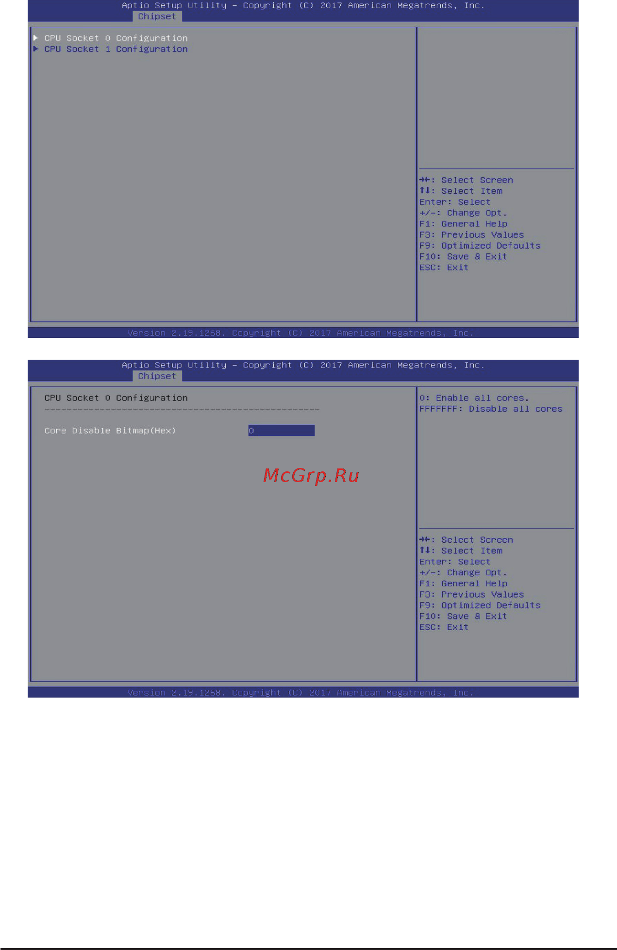 Gigabyte H261-N80 (rev. 100/A00/B00) [72/123] 3 1 1pre socketconfiguration