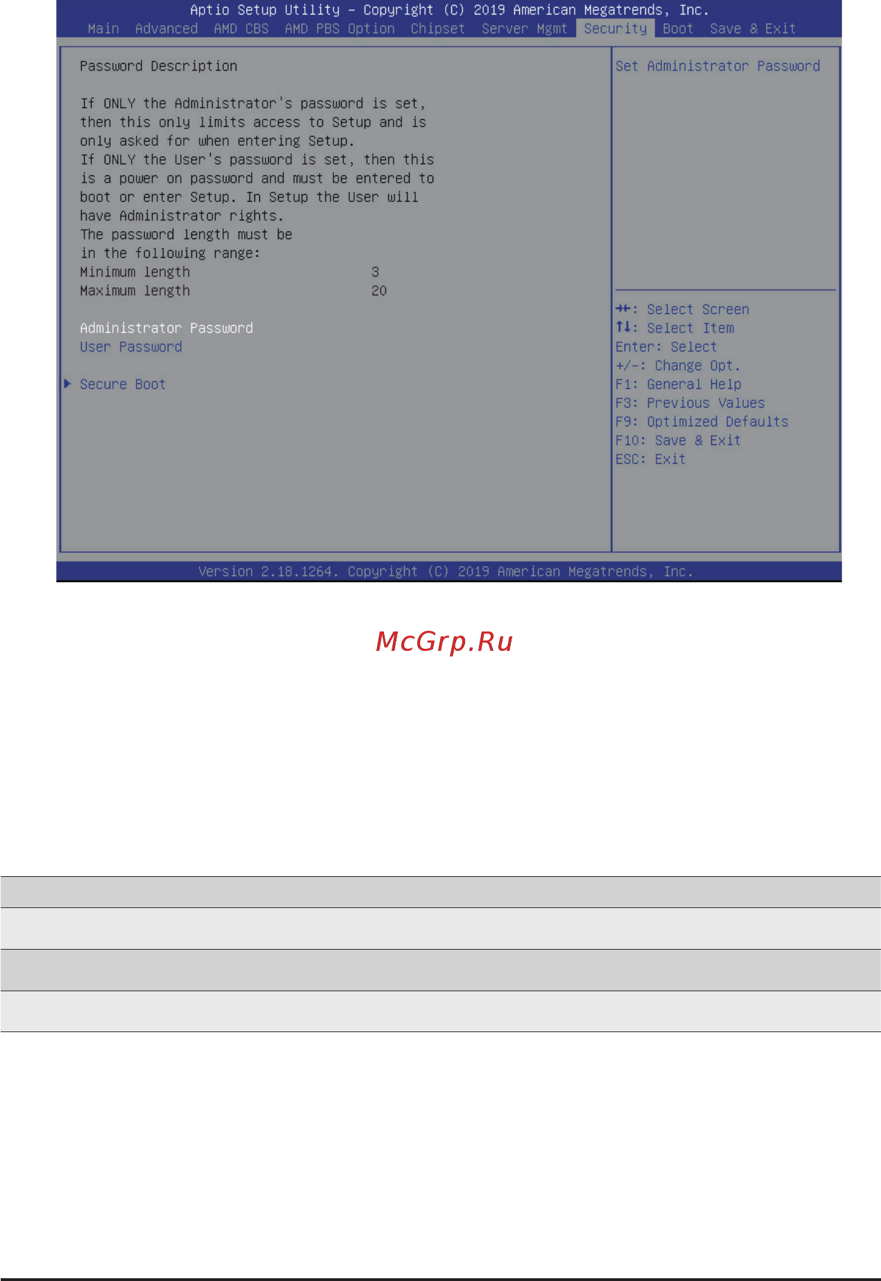 Gigabyte H261-Z60 (rev. A00) [104/130] 7 security menu