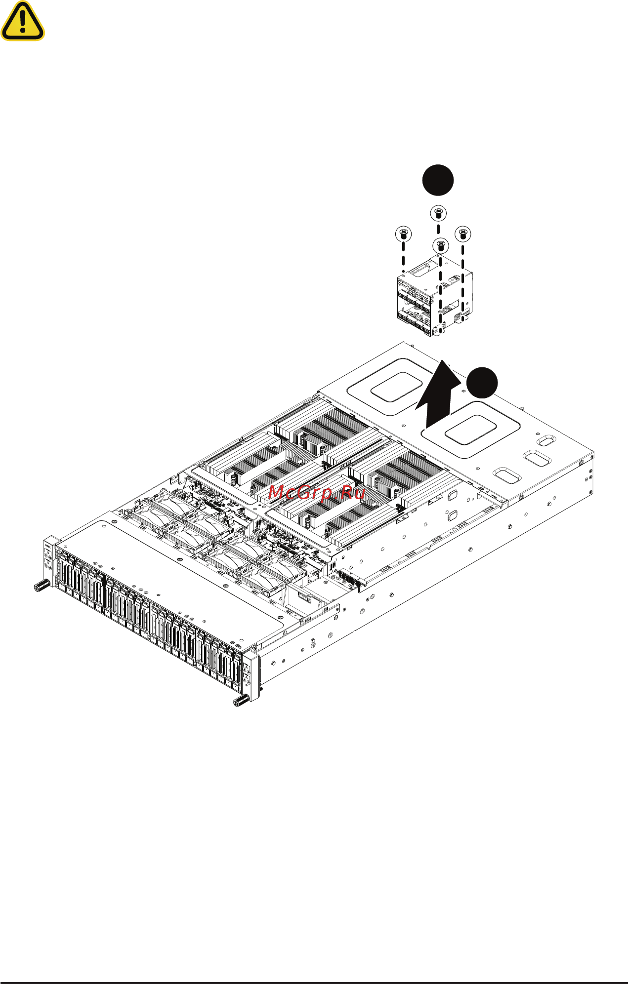 Gigabyte H261-Z60 (rev. A00) [40/130] 12 replacing power distribution board cage