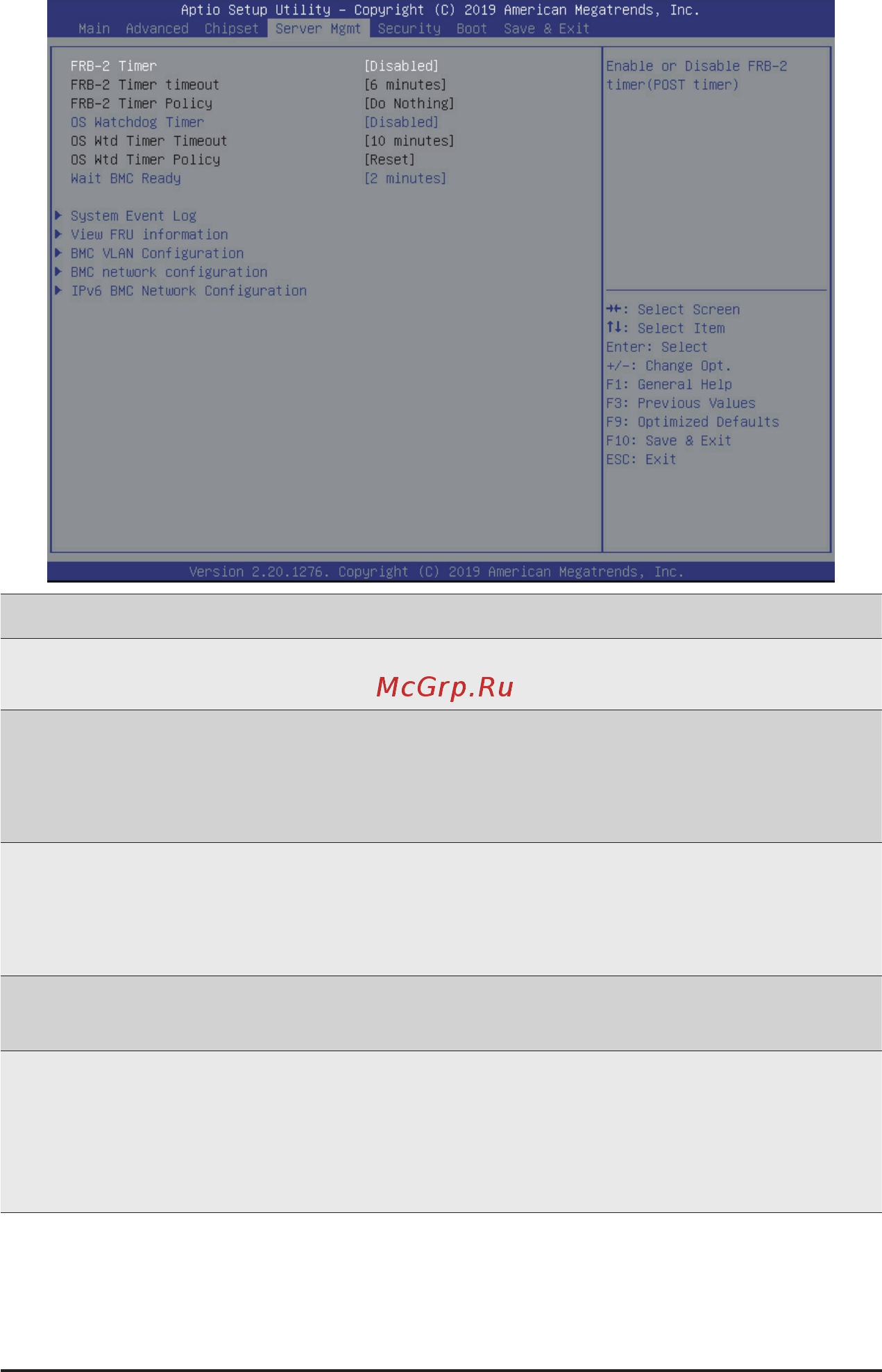Gigabyte H261-NO0 (rev. 100) [93/113] 4 server management menu