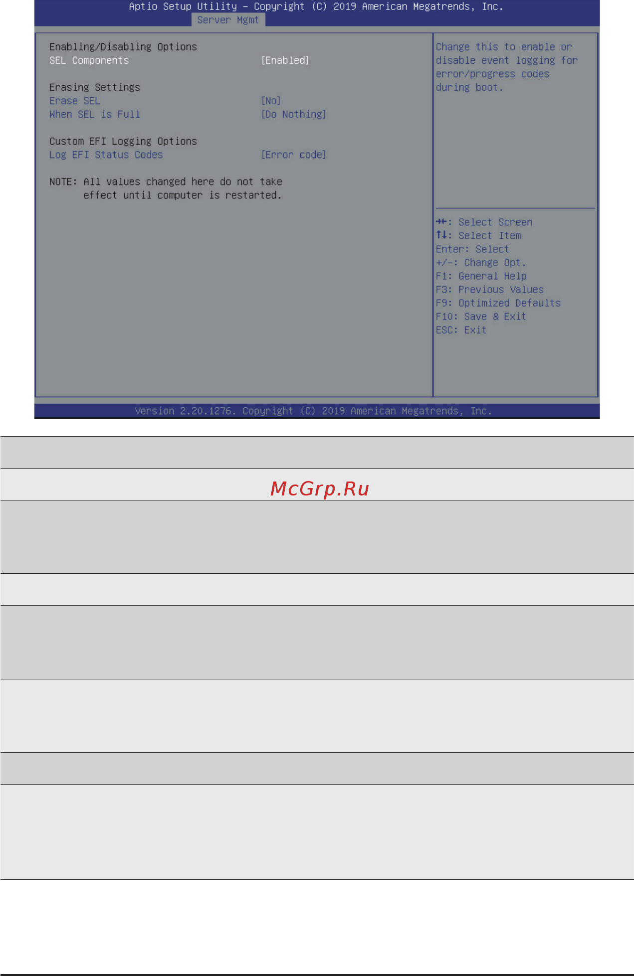 Gigabyte H261-NO0 (rev. 100) [95/113] 4 1 system event log