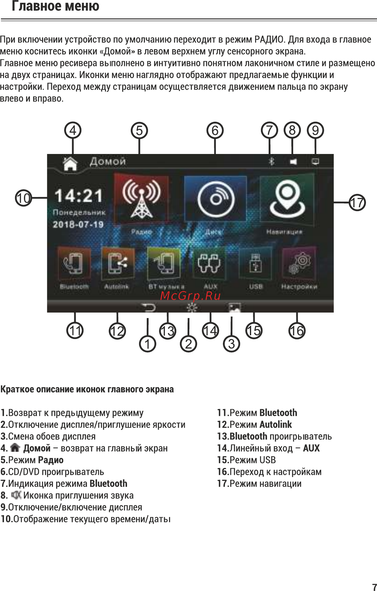 ACV AVD-6600 [8/32] Главное меню