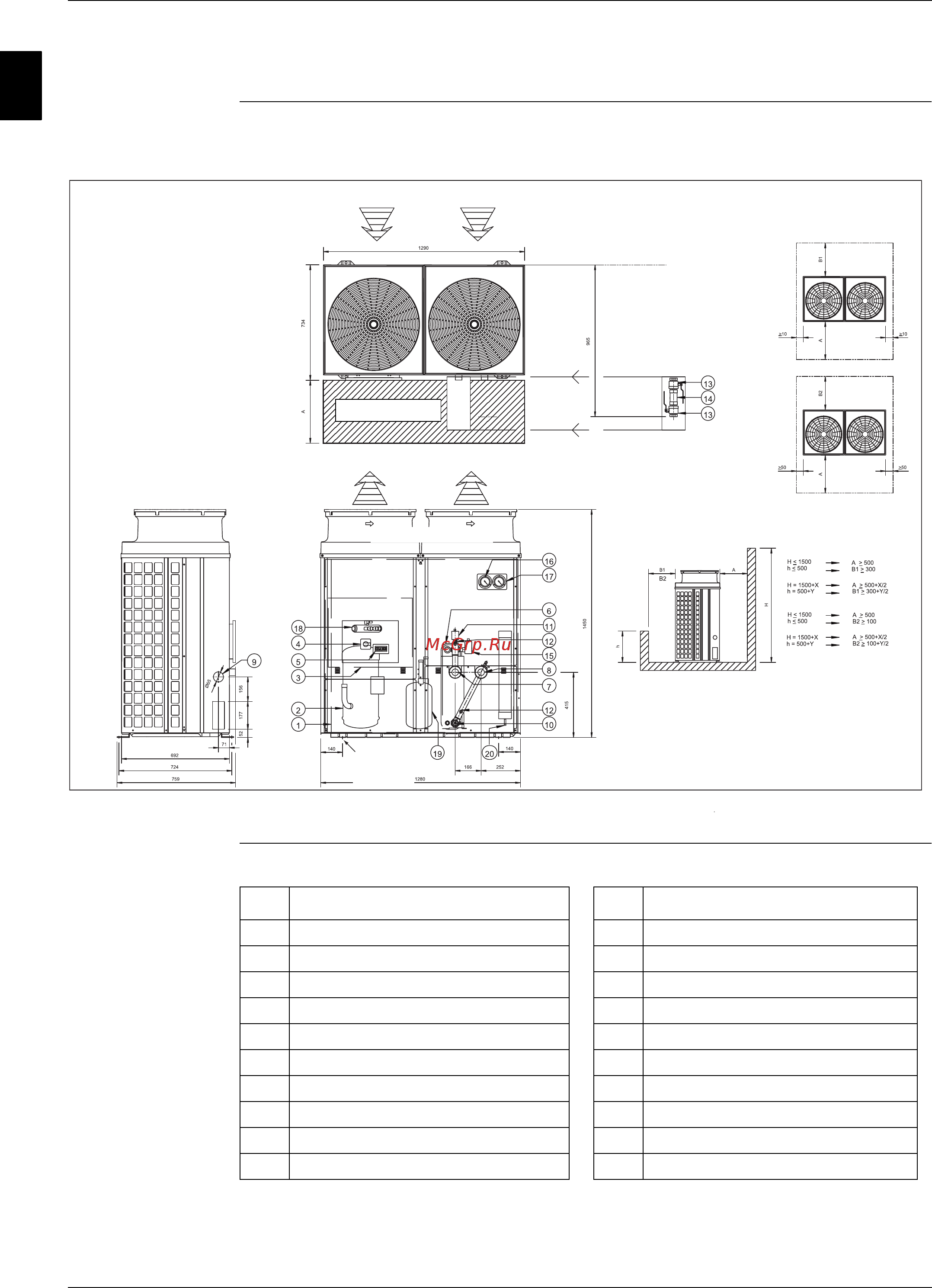 Daikin EUWYP24KAZW1 [60/215] Outlook drawing euwan10 12kazw1 euwyn10 12kazw1