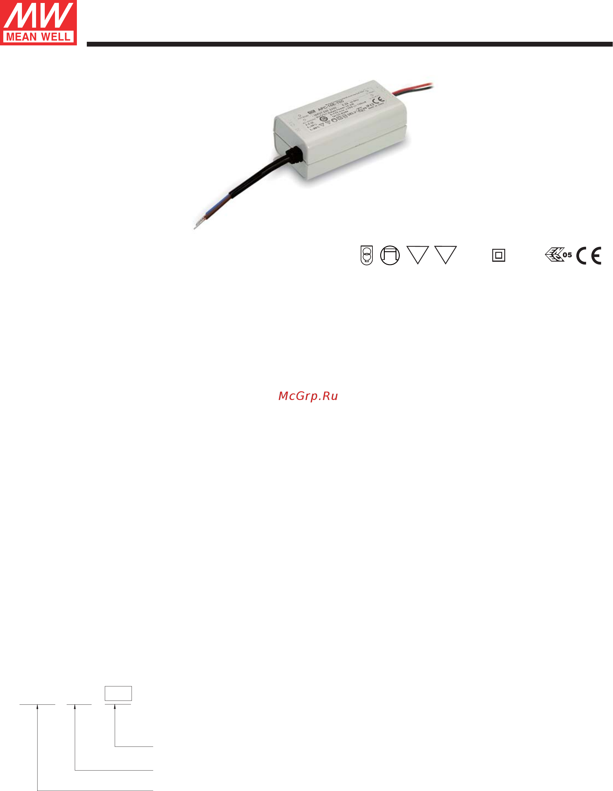 MEAN WELL APC-16E-350 Data Sheet онлайн