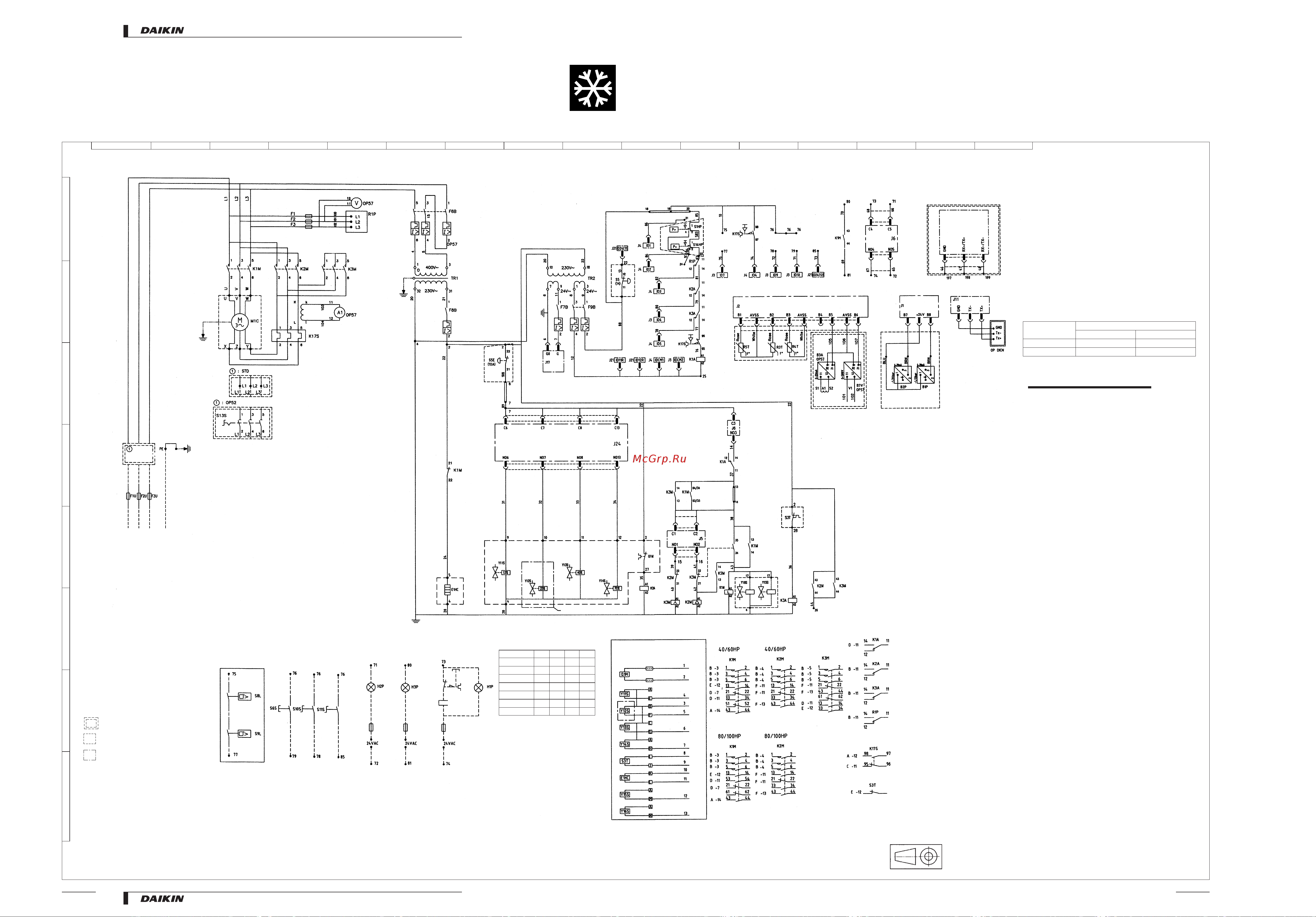 Daikin EUW(*)40КХ [21/40] Wiring diagrams