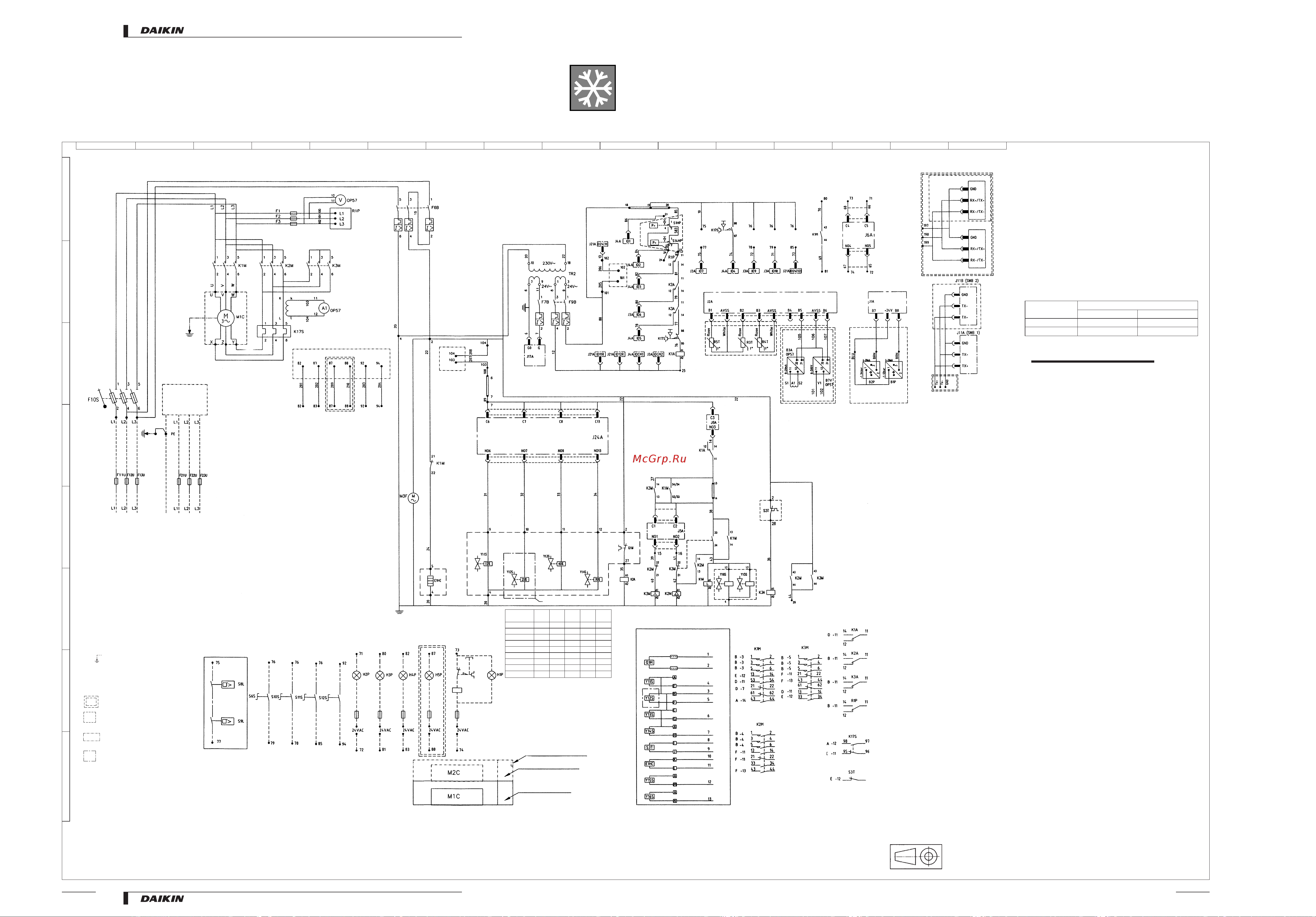 Daikin EUW(*)80КХ [25/40] Wiring diagrams