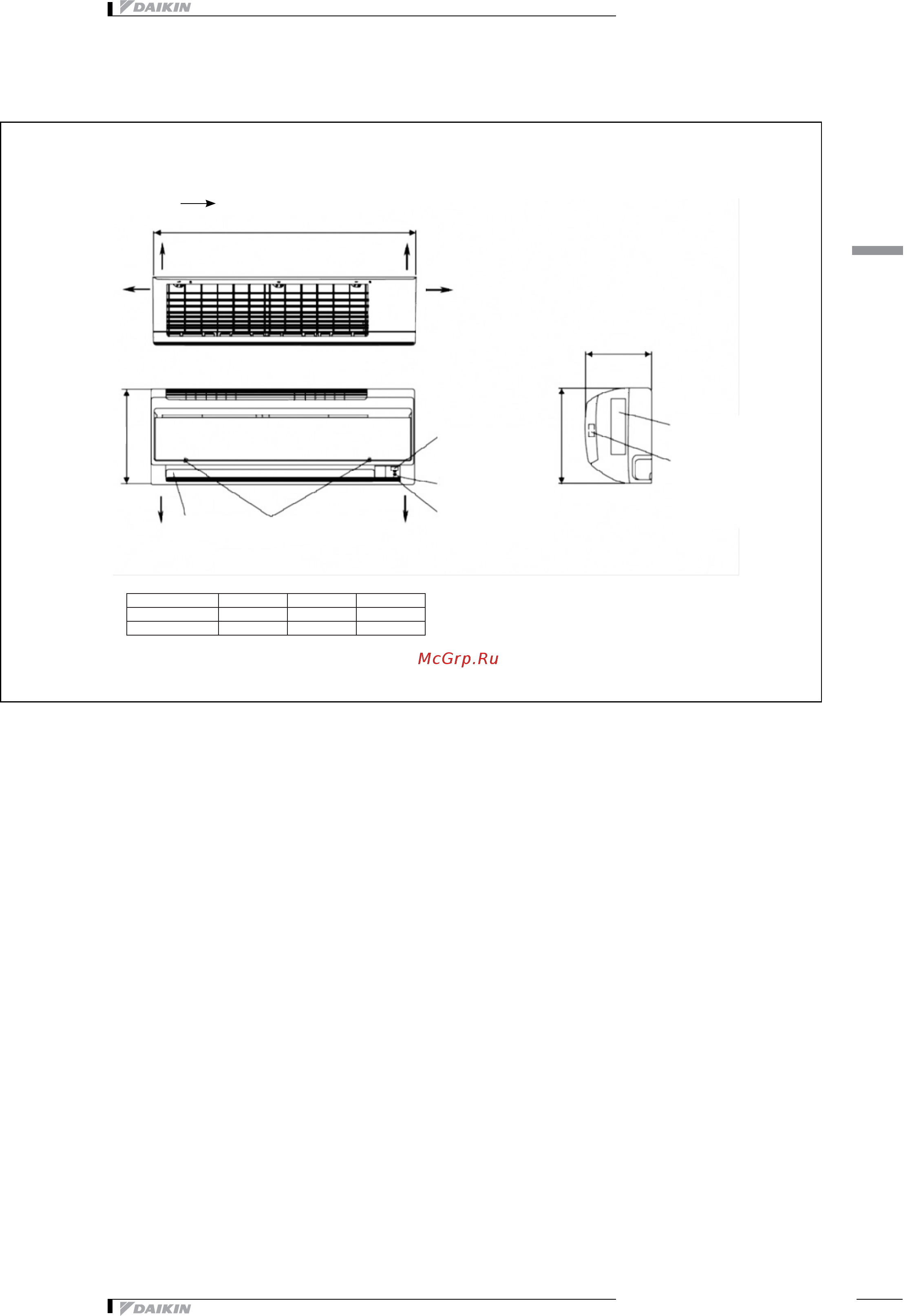 Daikin FWT06CT [7/13] Размерные чертежи