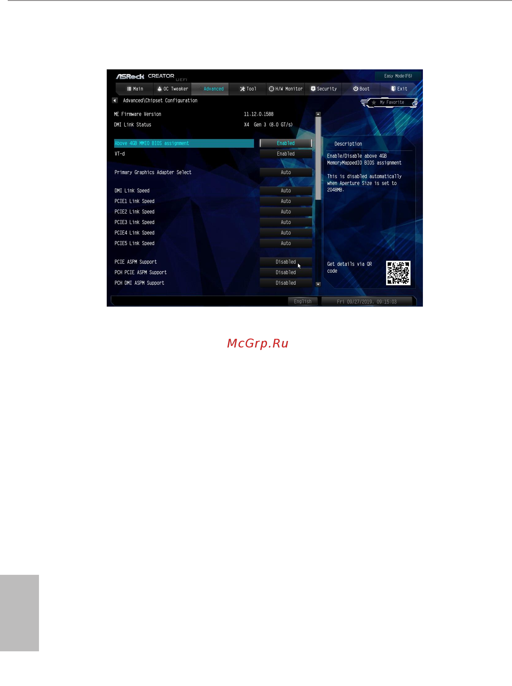 ASRock X299 Creator [99/122] Chipset configuration