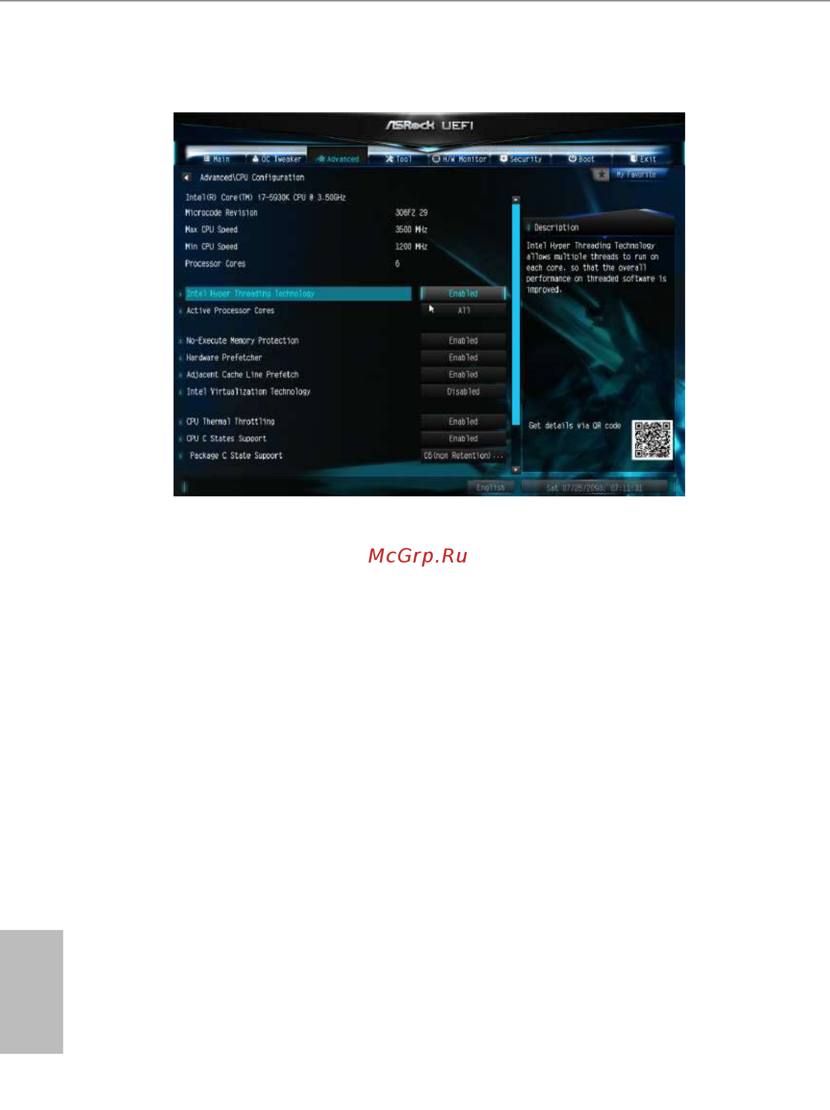 ASRock X99 Extreme6/3.1 [80/102] Cpu coniguration