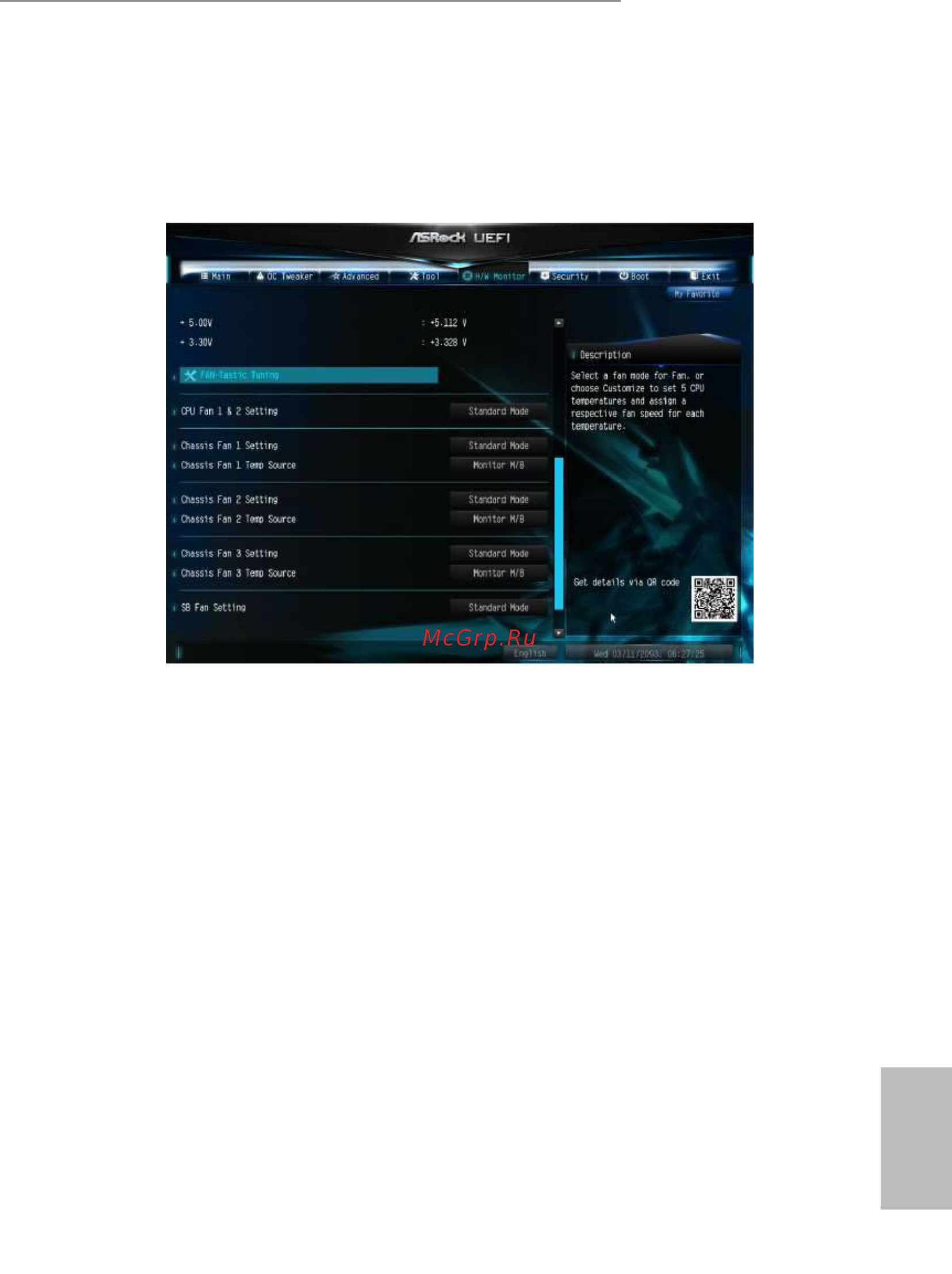 ASRock X99 WS-E [101/108] Hardware health event monitoring screen