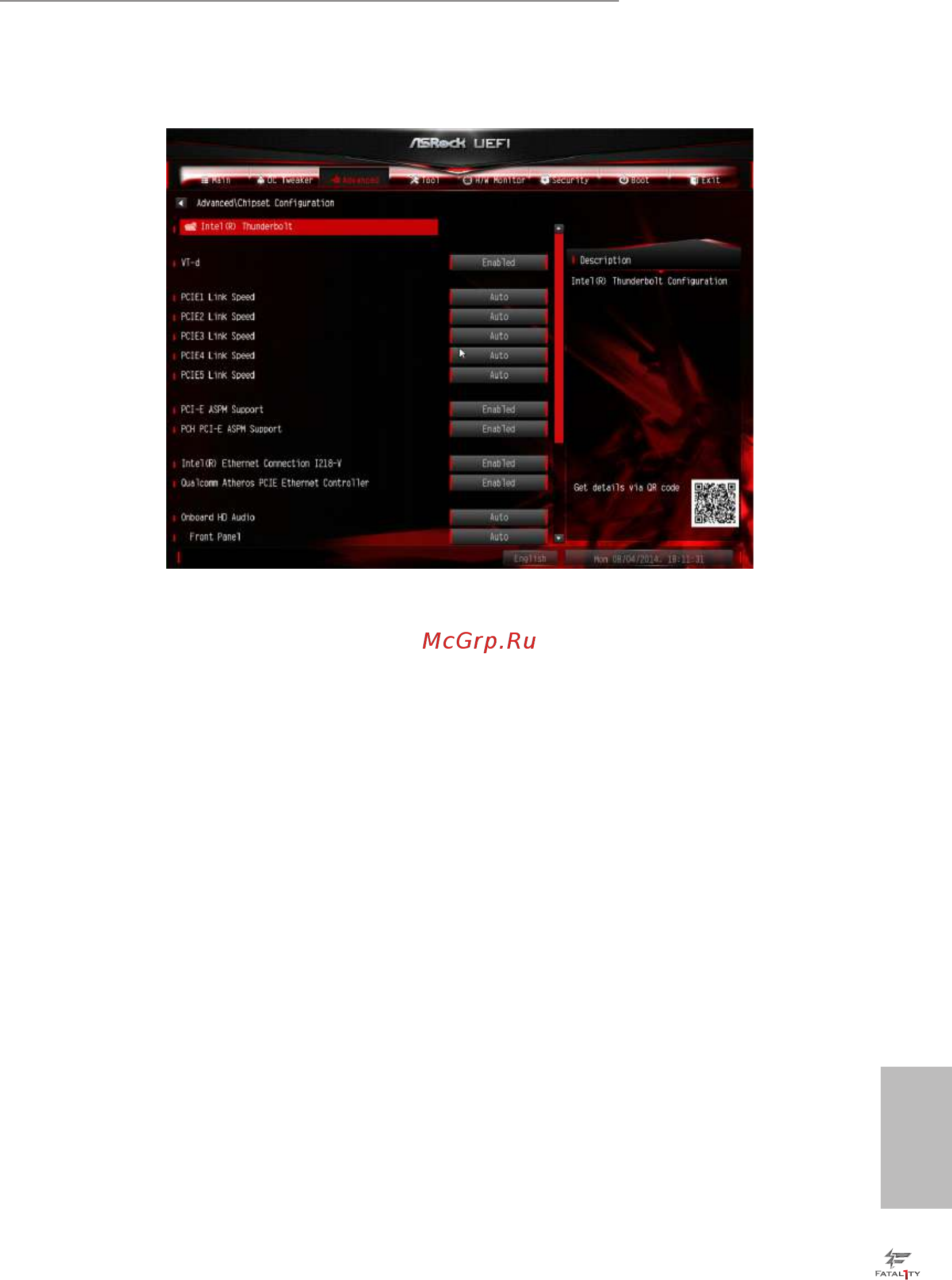 ASRock Fatal1ty X99X Killer [87/105] Chipset configuration