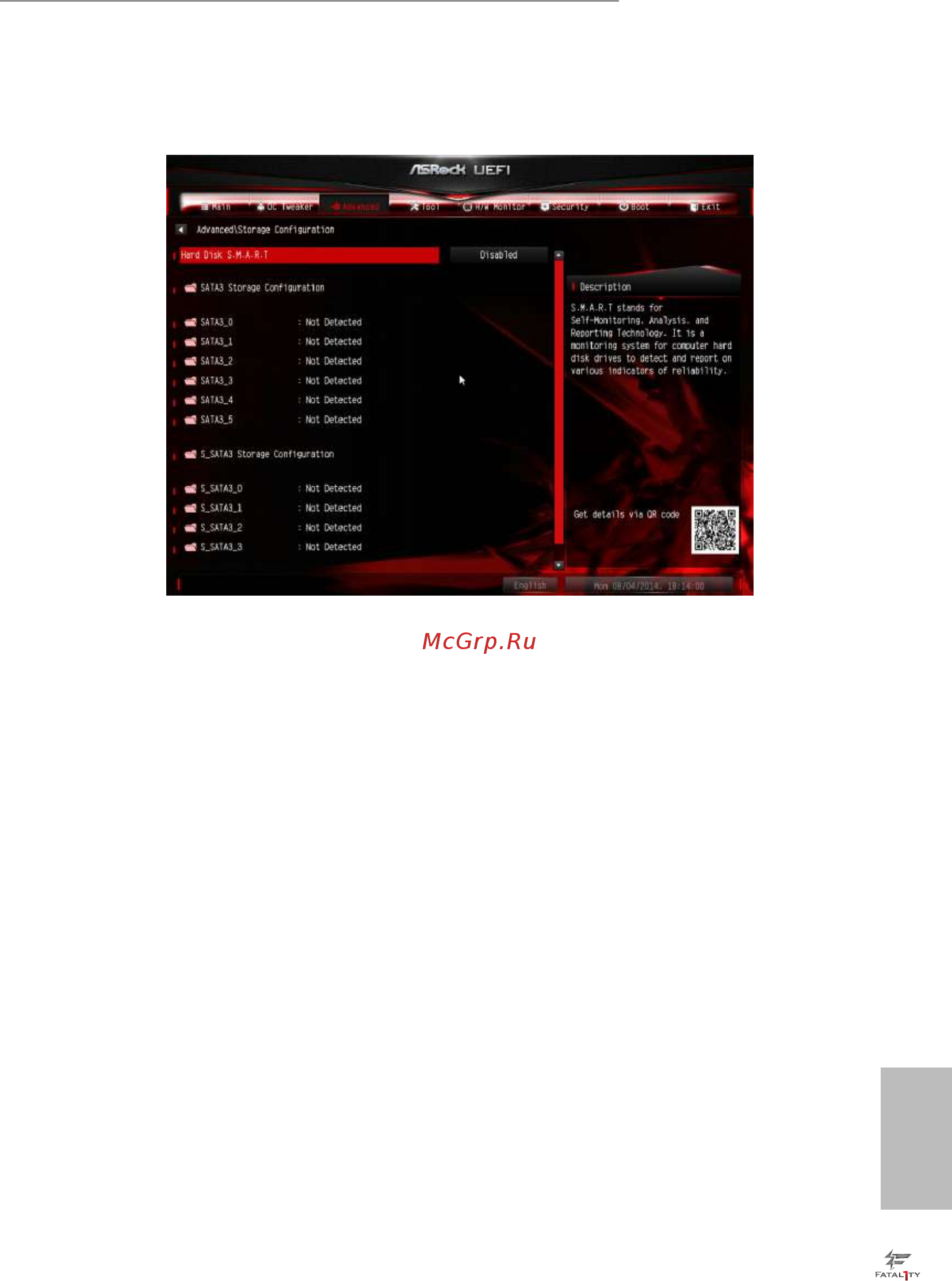 ASRock Fatal1ty X99X Killer [89/105] Storage configuration