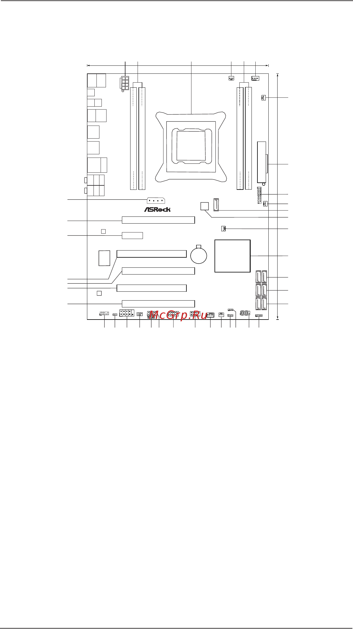 ASRock X79 Extreme3 [12/73] Motherboard layout