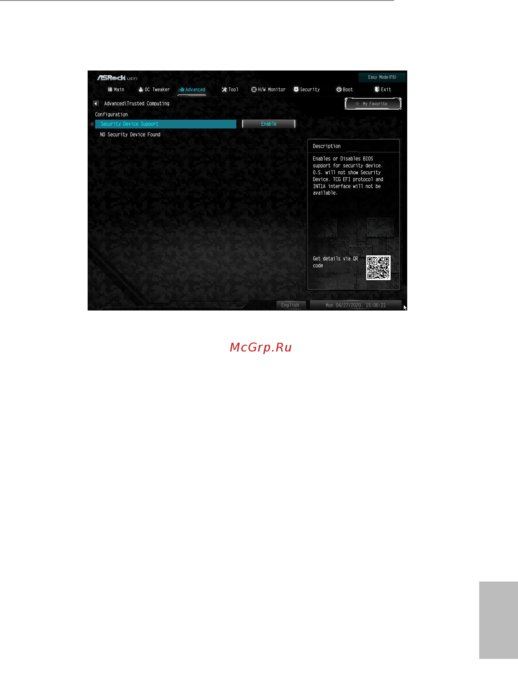 ASRock B460 Steel Legend [83/97] Trusted computing