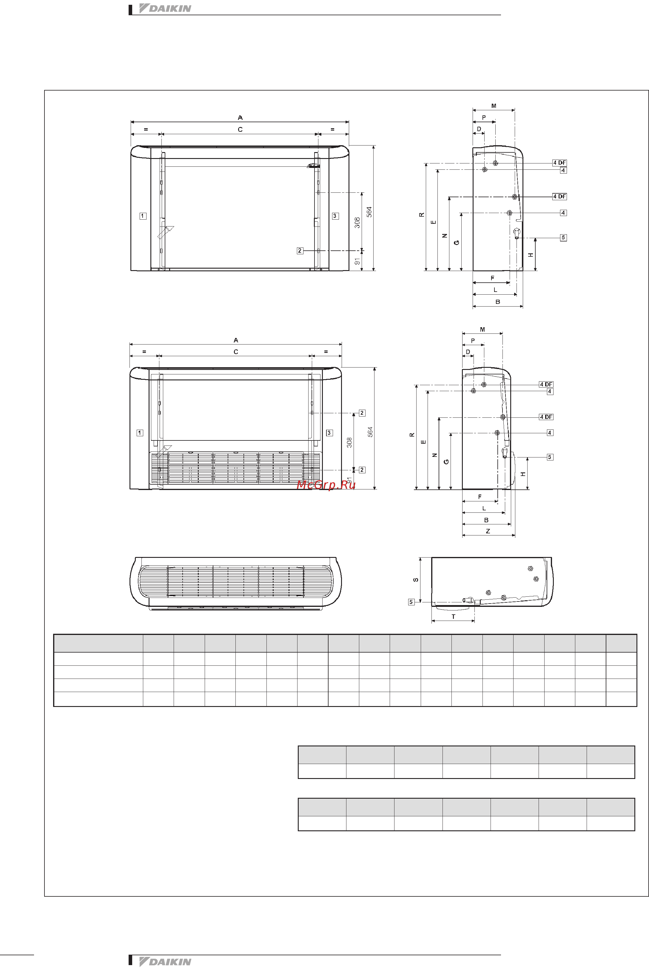 Daikin FWV02DATVS [32/43] A b c d e f g h l m n p r s t z