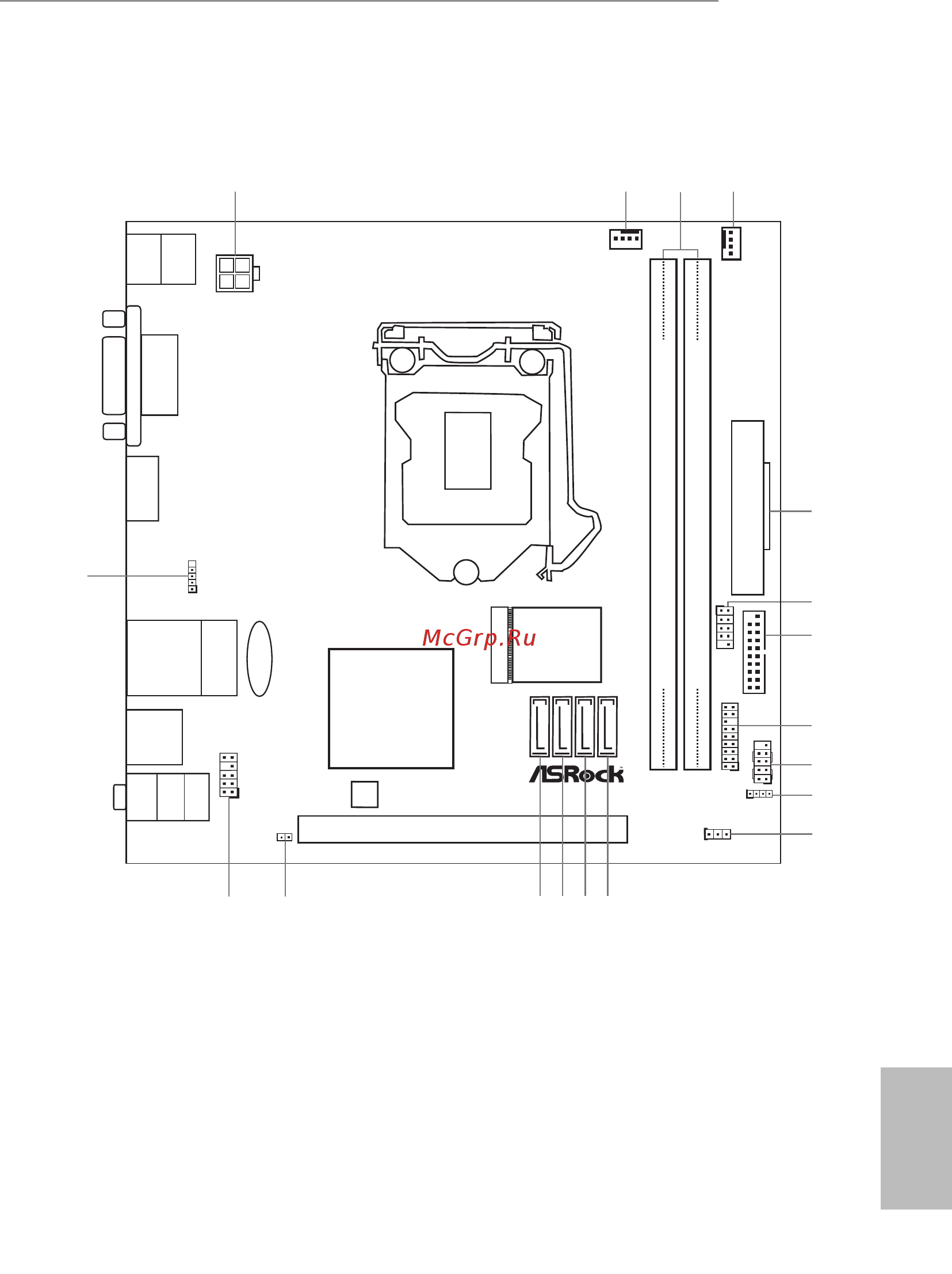 ASRock H110M-ITX/ac [3/136] Motherboard layout