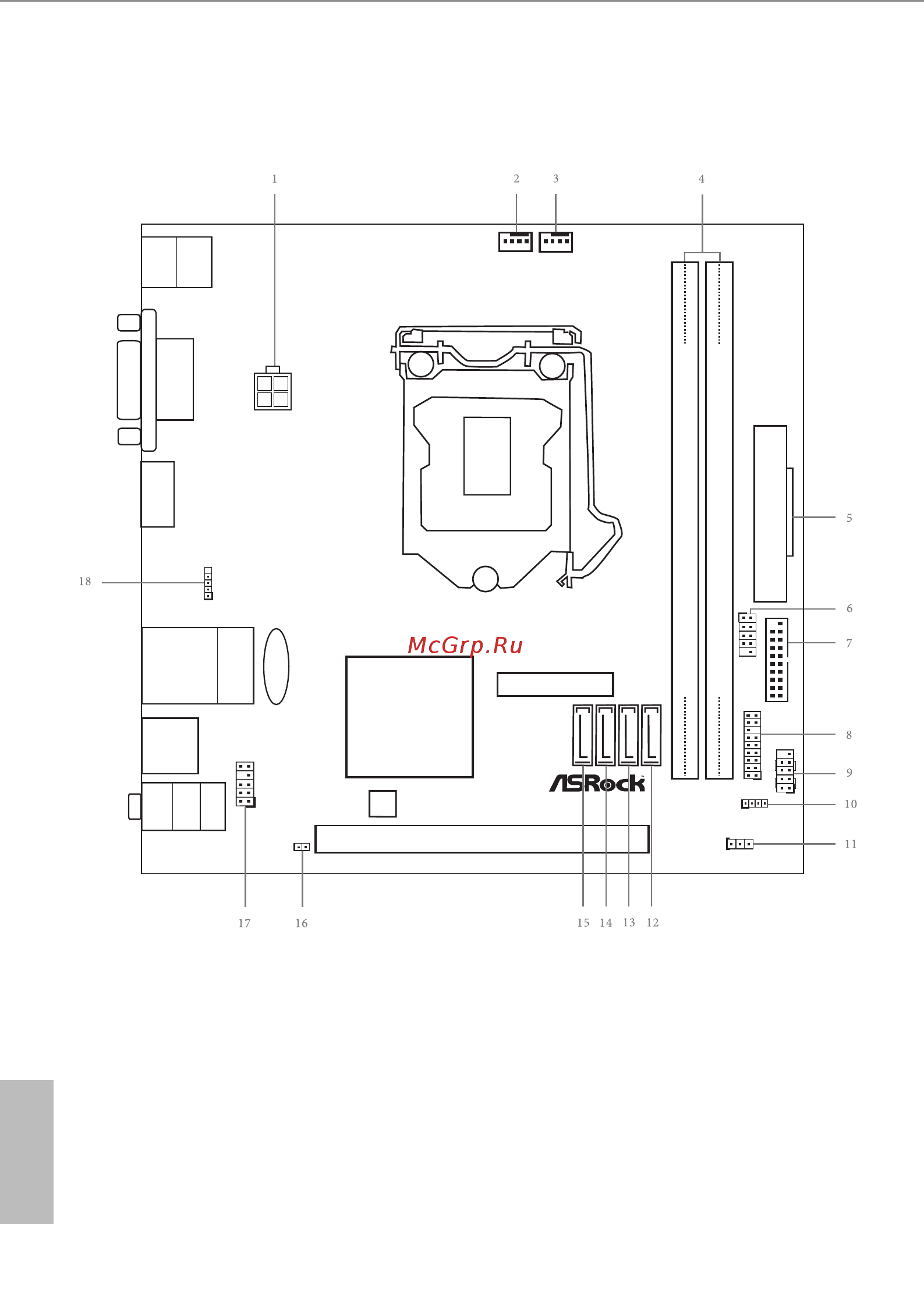 ASRock H110M-ITX/D3 [11/71] Motherboard layout
