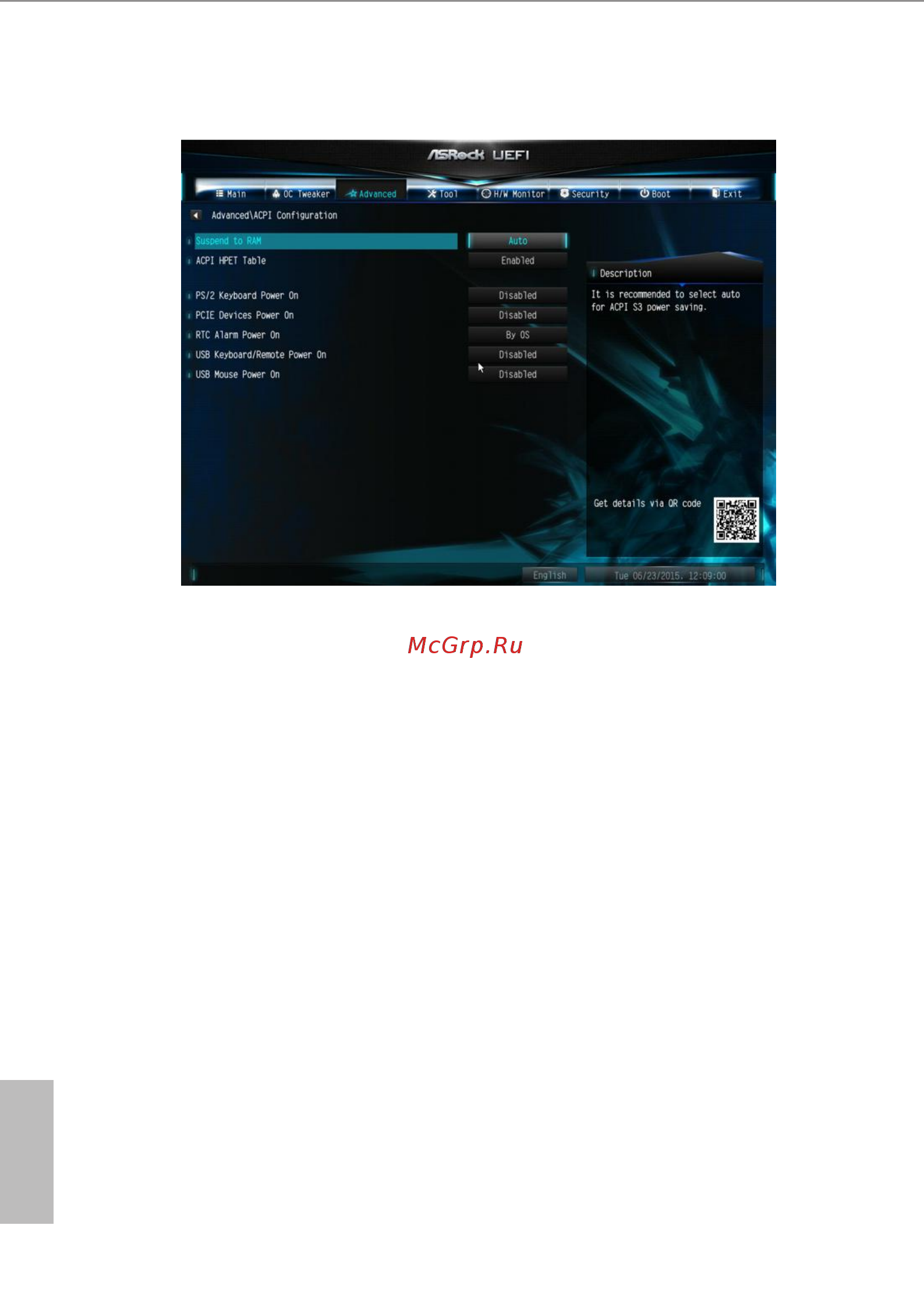 ASRock H110M-ITX/D3 [57/71] Acpi configuration