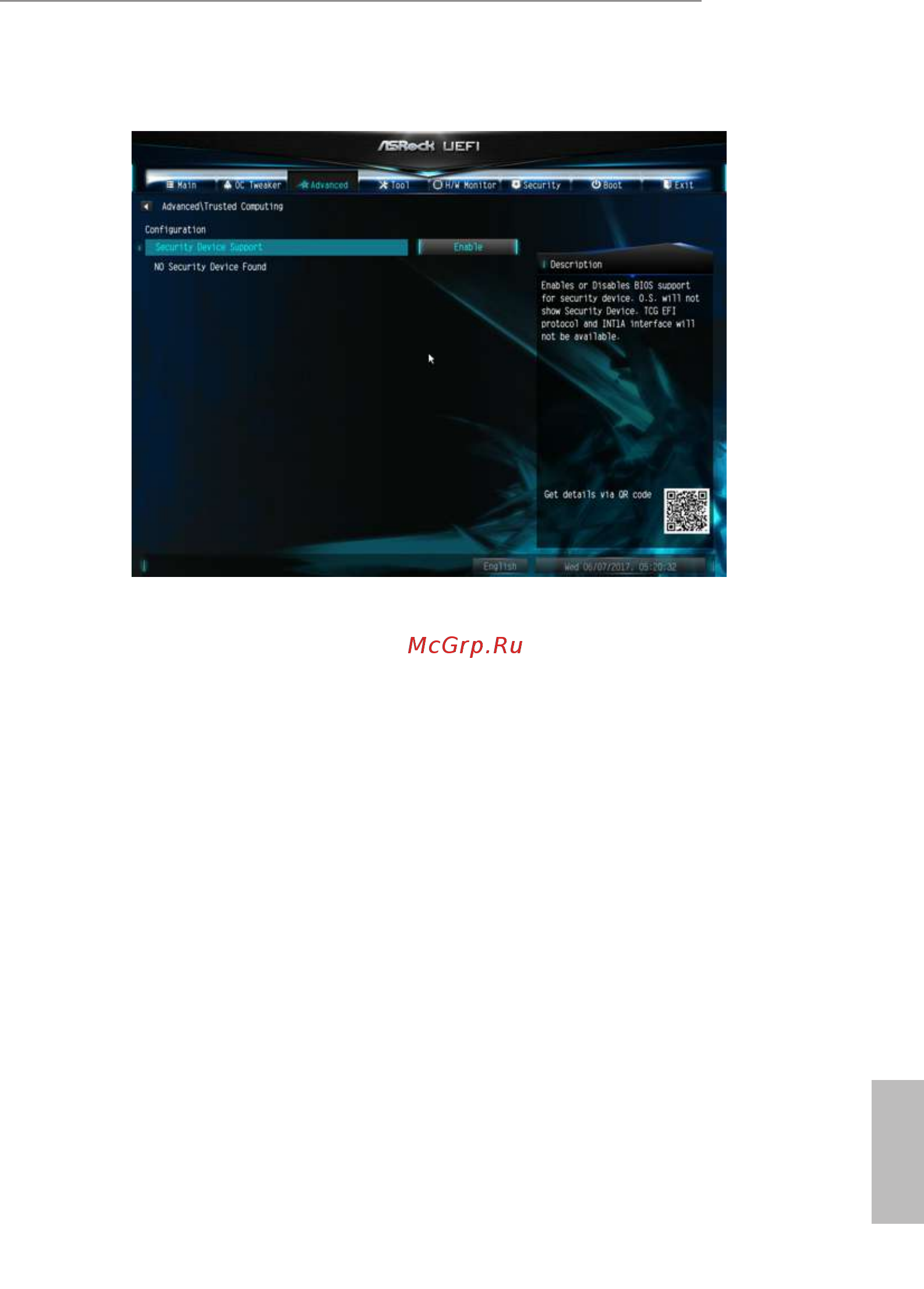 ASRock H110 Pro BTC+ [64/73] Trusted computing