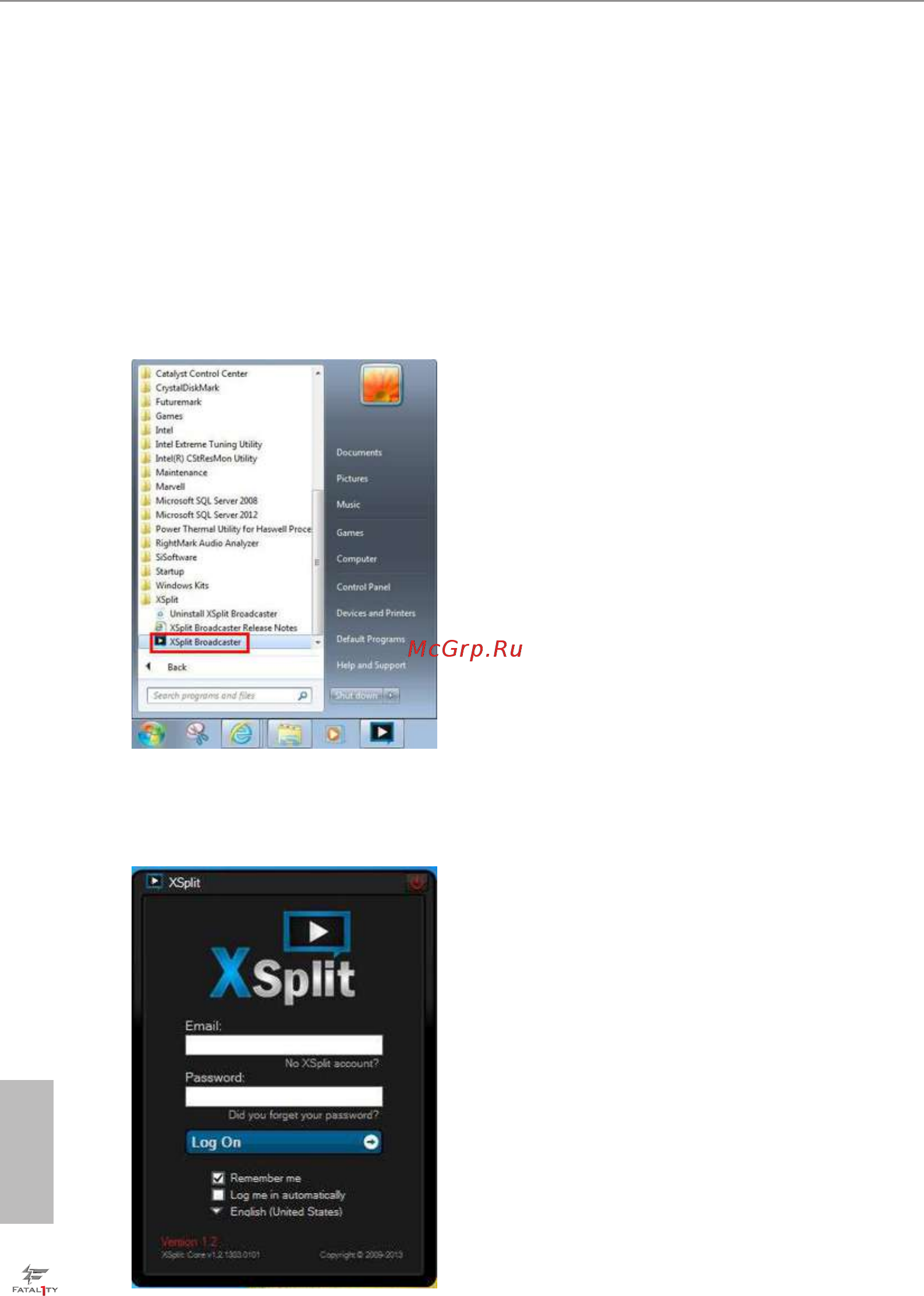 ASRock Fatal1ty Z97 Killer/3.1 [70/111] Xsplit broadcaster