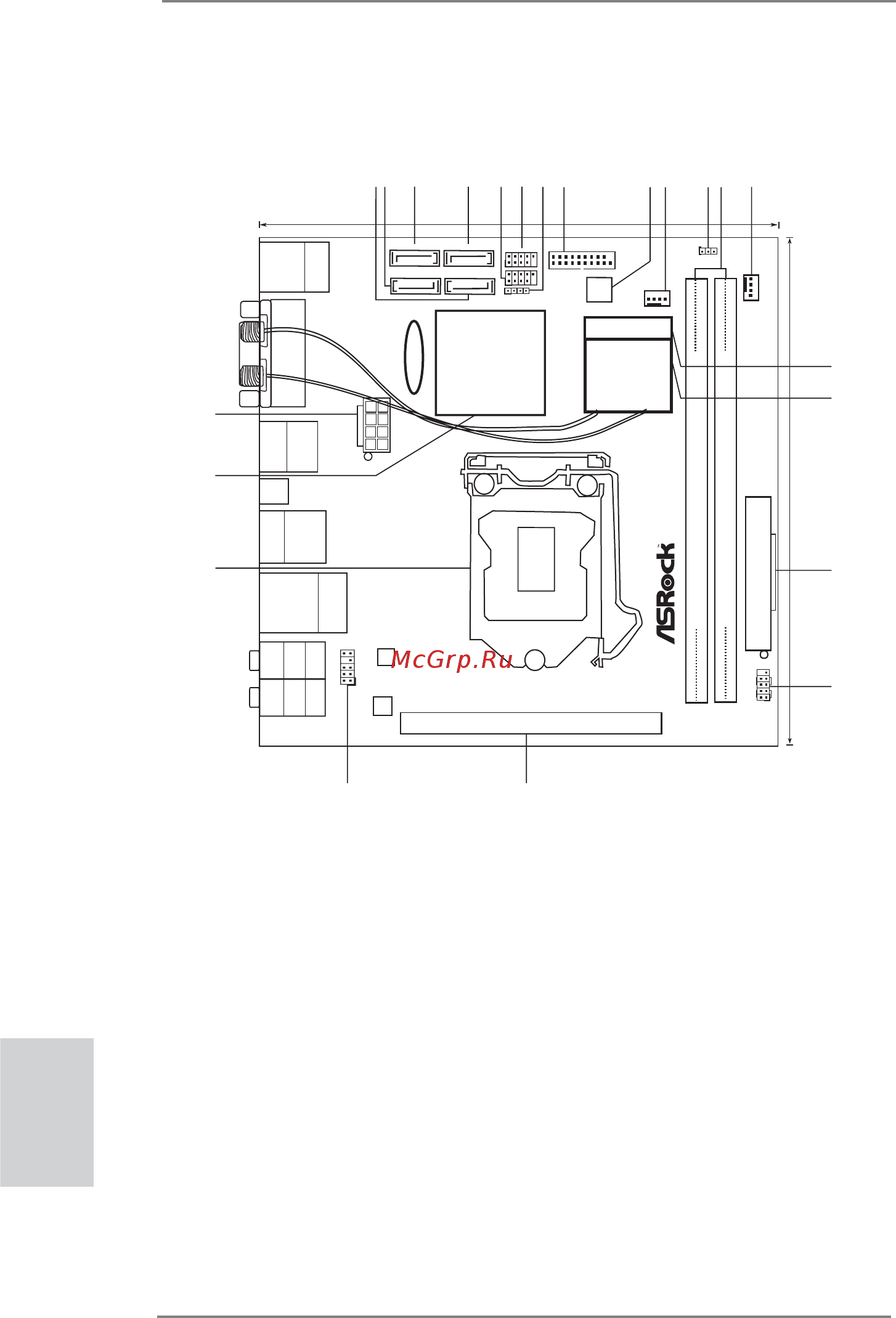 ASRock Z77E-ITX [2/199] Motherboard layout