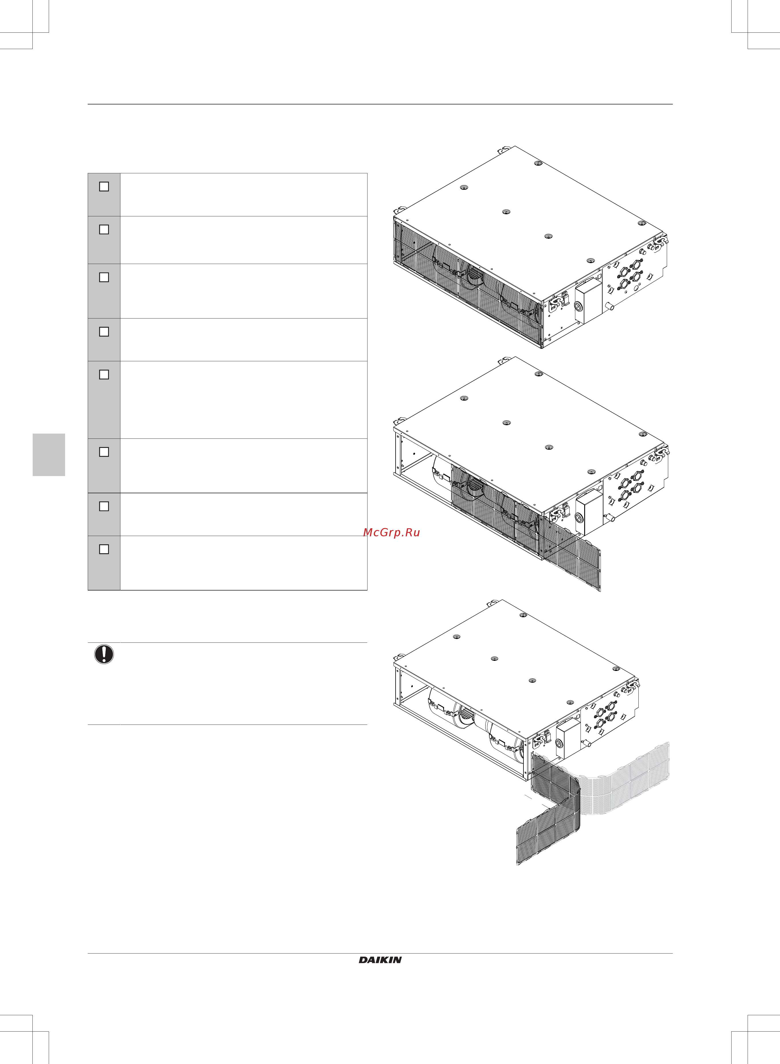 Daikin FWE03DATN5V3-L [14/200] Checklist before commissioning