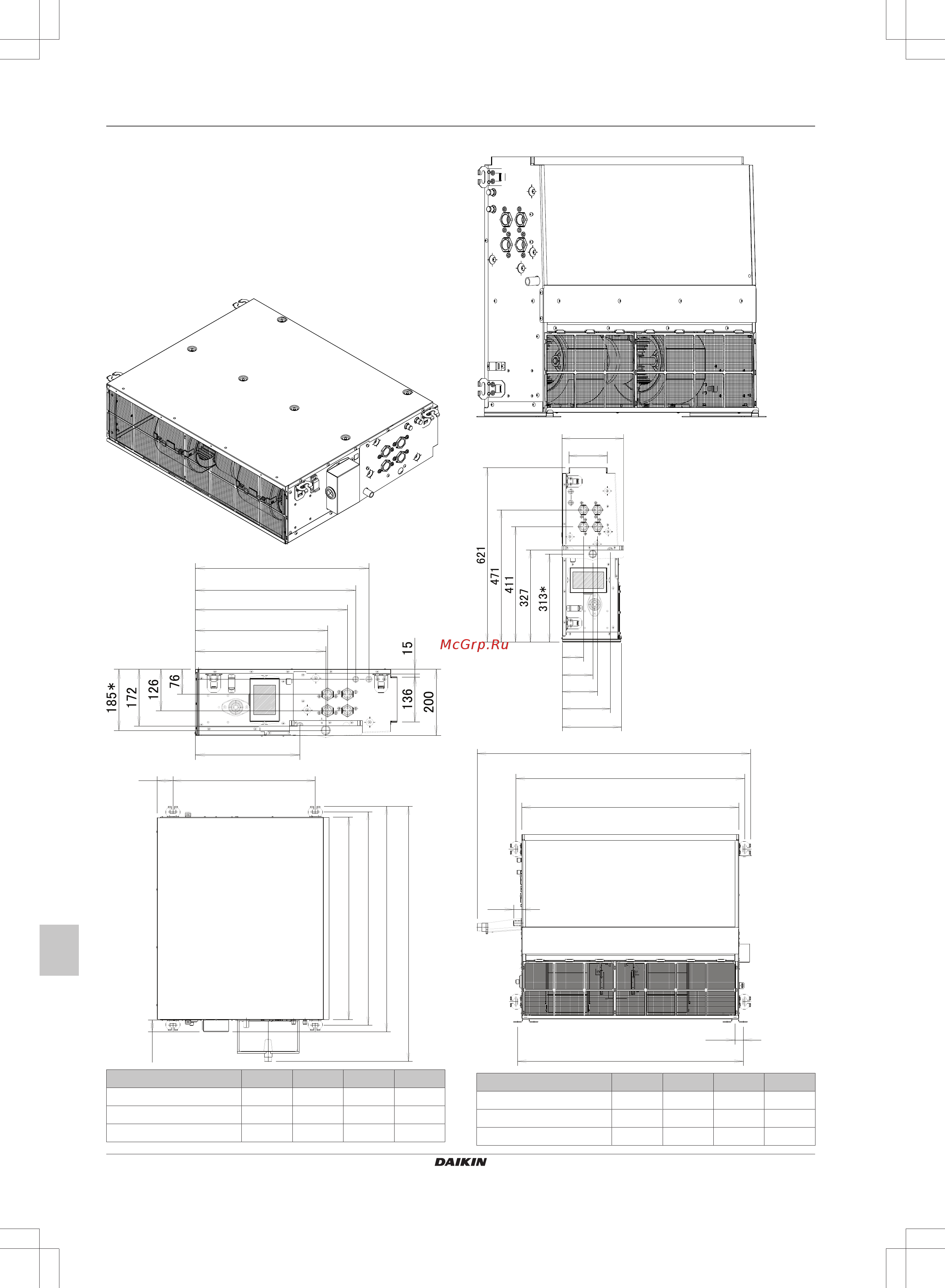 Daikin FWE11DAFN5V3-R [142/200] Dimensões