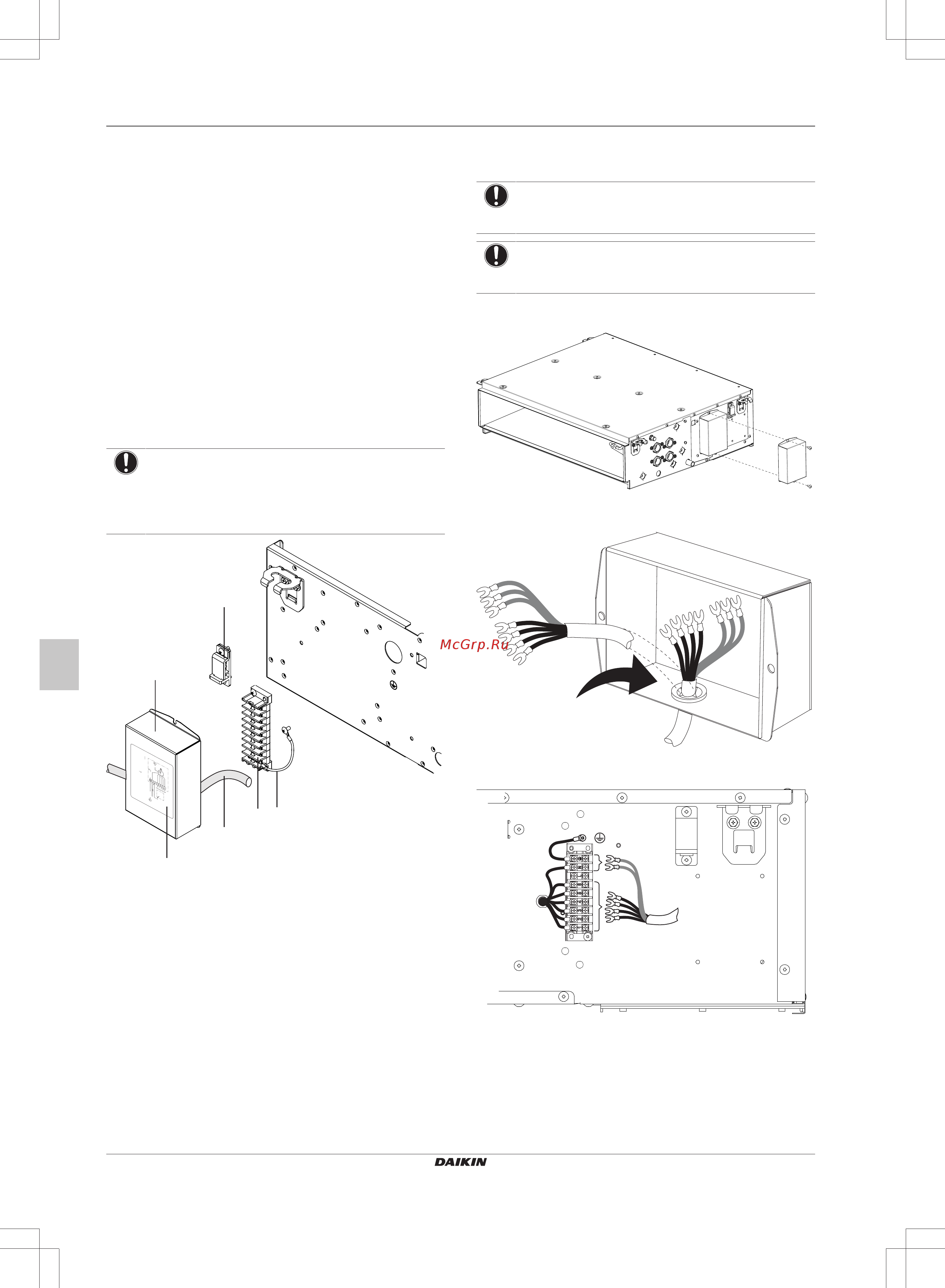 Daikin FWE10DATN5V3-R [46/200] Raccordement du câblage électrique sur le ventilo convecteur