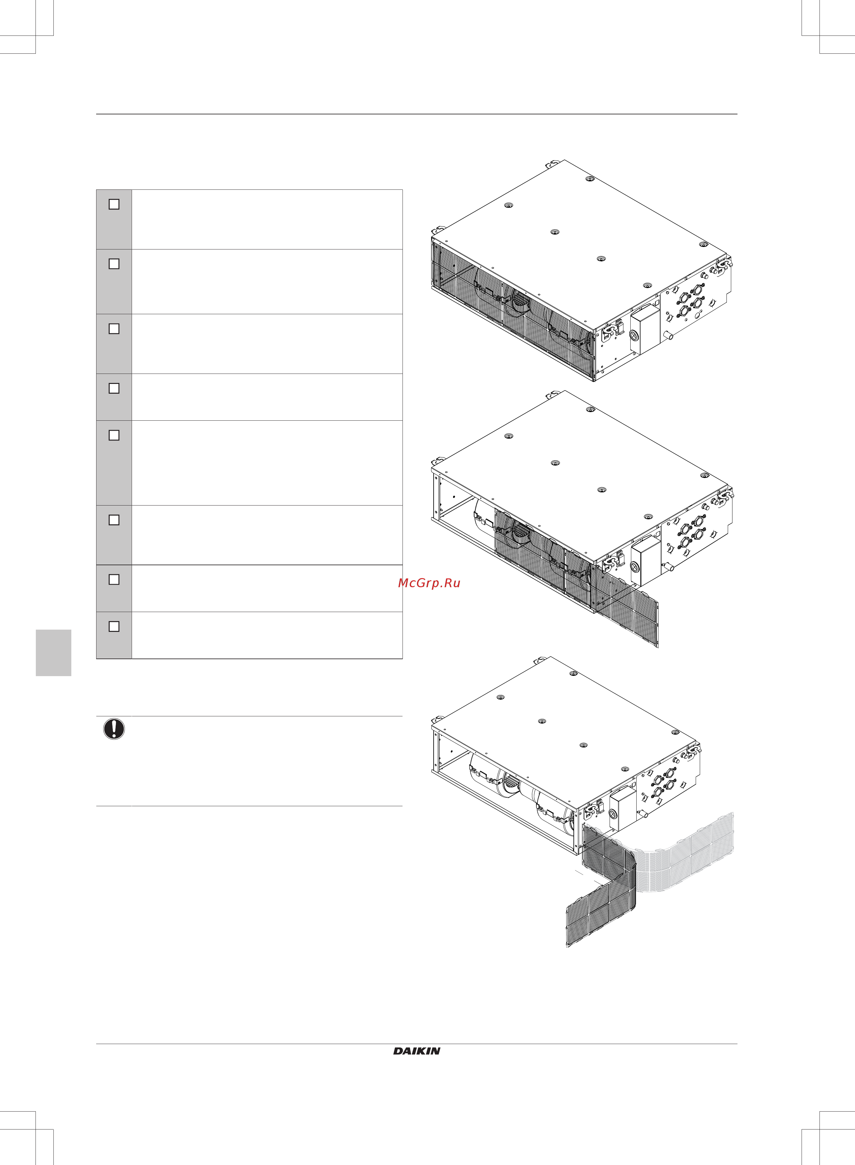 Daikin FWE10DATN5V3-R [68/200] Checklist voor de inbedrijfstelling