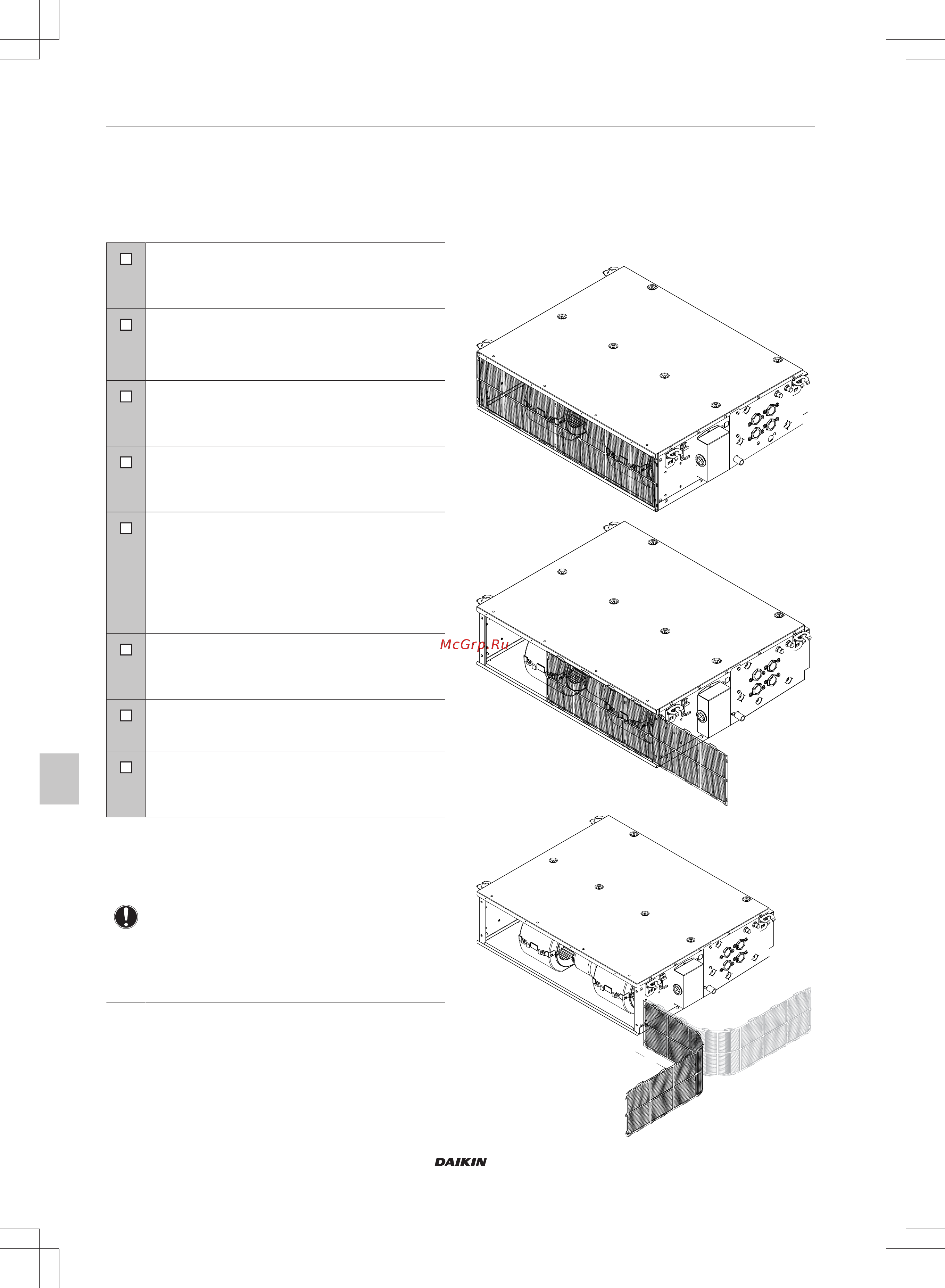 Daikin FWE10DATN5V3-R [86/200] Lista de comprobación antes de la puesta en servicio