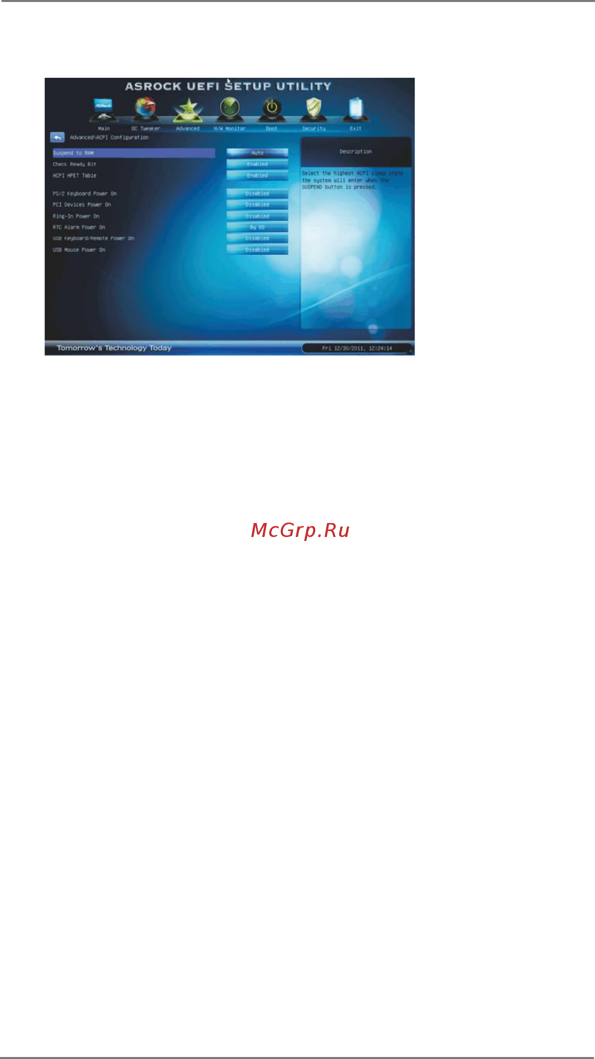 ASRock Z77 Extreme6 [76/87] Acpi configuration