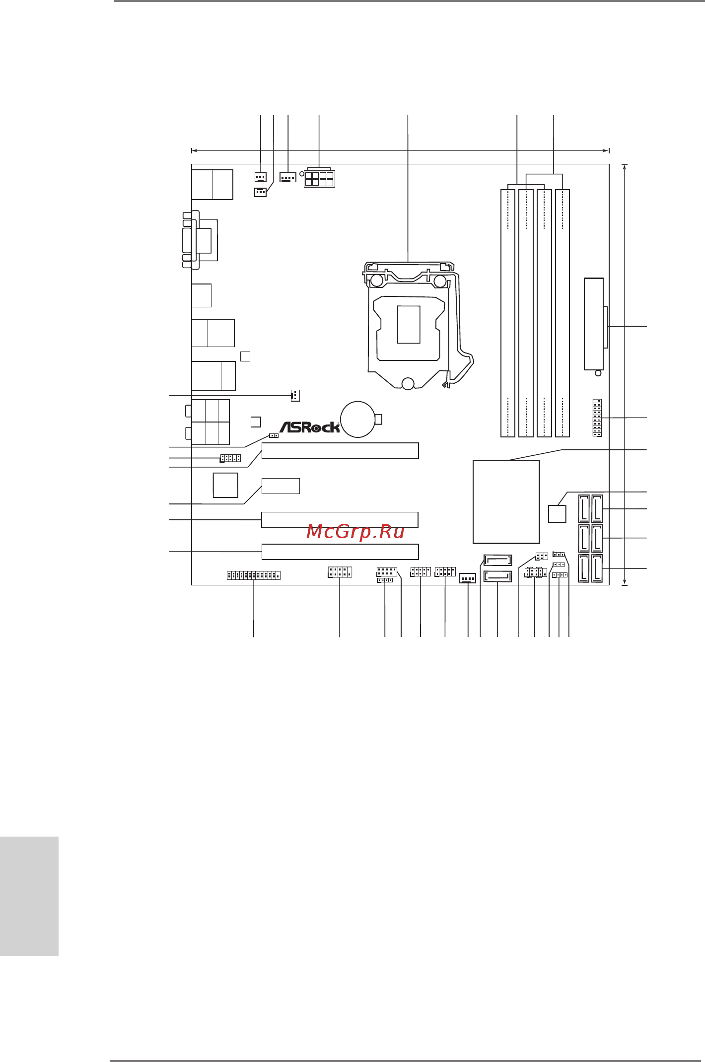 ASRock H77 Pro4-M [2/230] Motherboard layout